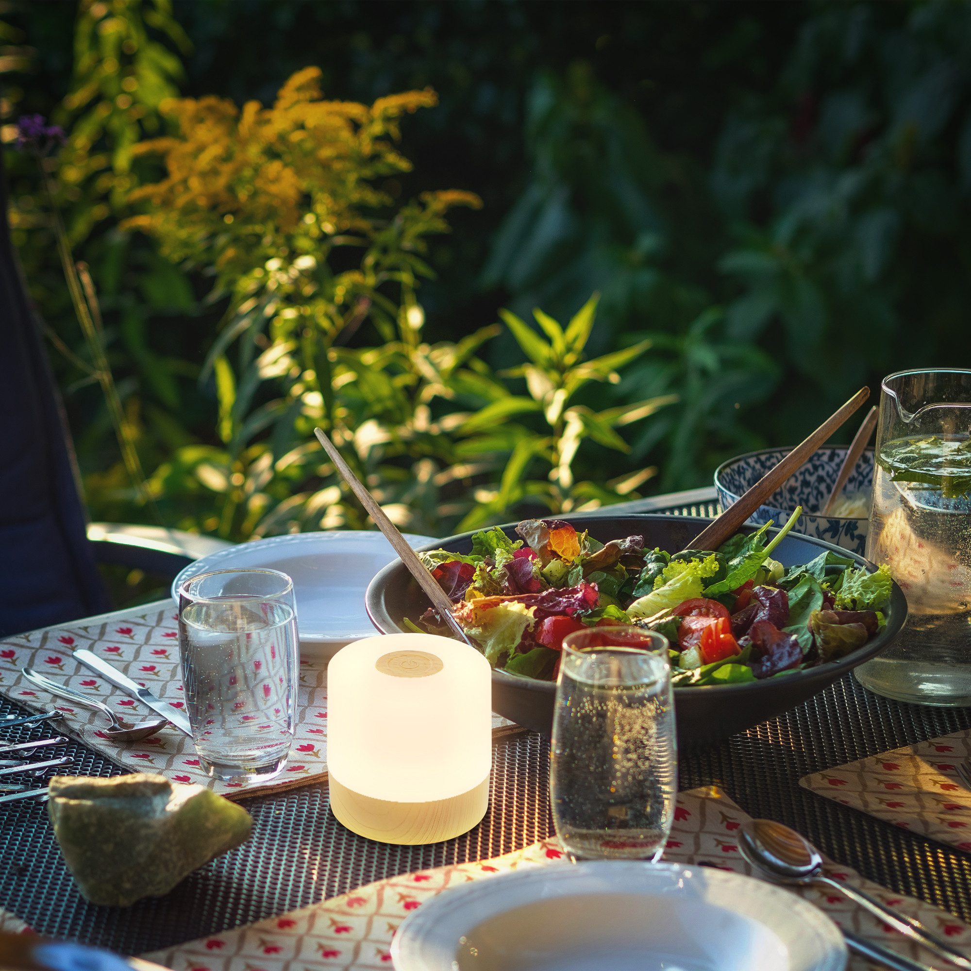 B.K.Licht Außen-Tischleuchte BK_TL1589 Akku LED Tischlampe, 3-Stufen Touchd günstig online kaufen