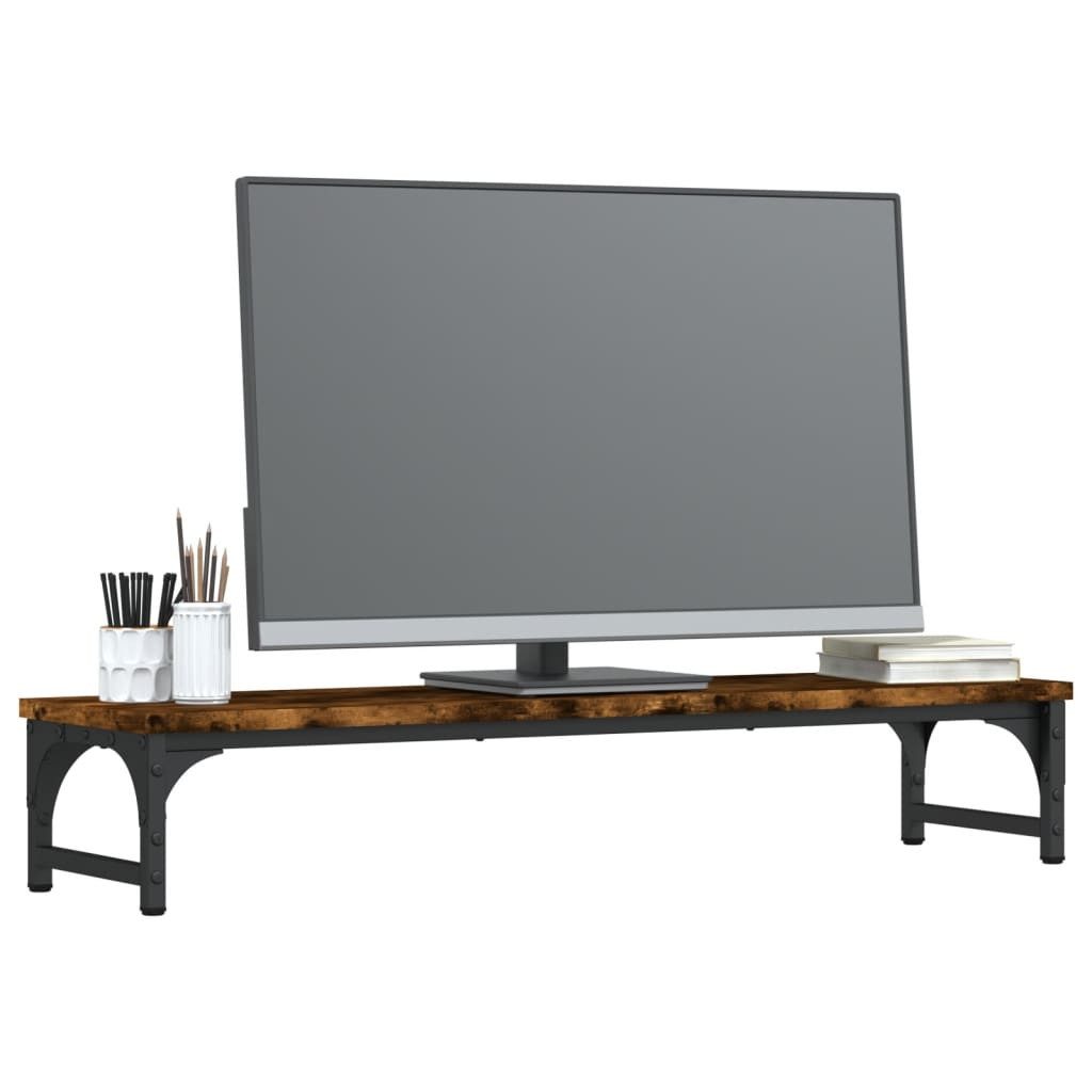 vidaXL Computertisch Monitorständer Räuchereiche 85x23x15,5 cm günstig online kaufen