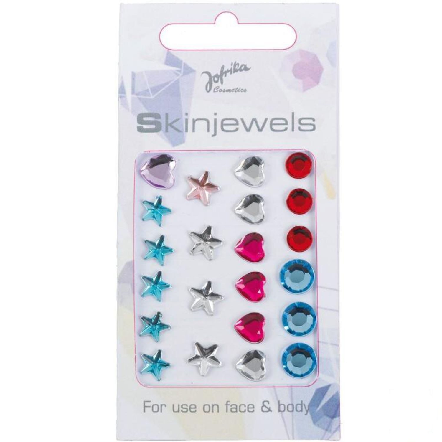 jofrika Theaterschminke Jofrika Skinjewels, Herzen+Sterne Bunt