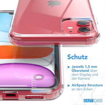 EAZY CASE Handyhülle Crystal Clear Case für Apple iPhone 11 6,1 Zoll, Schutzhülle Kameraschutz Silikonhülle Transparent Handyhülle Slimcover