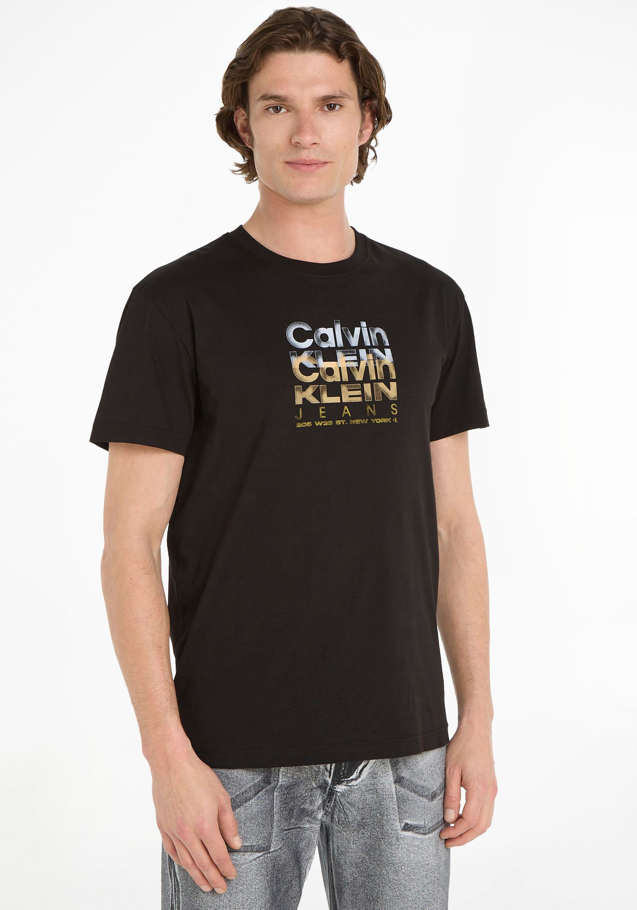 Calvin Klein Jeans T-Shirt REPEAT LOGO T-SHIRT Ck Black