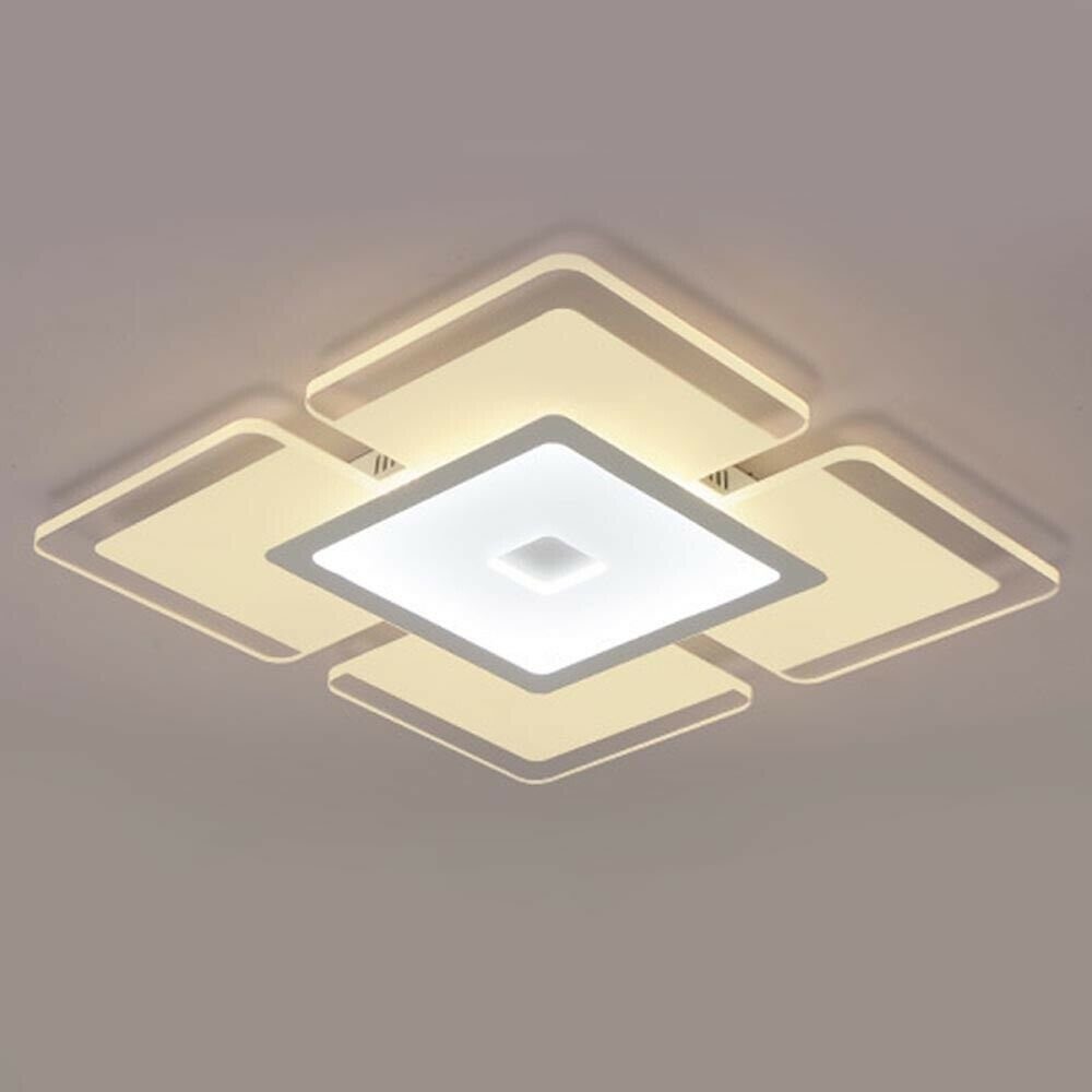 LED Deko oyajia Deckenlampe,20x20cm, Innen 18W Quadrat + Warmweiß Außen Deckenleuchte Lichteffekt Kaltweiß