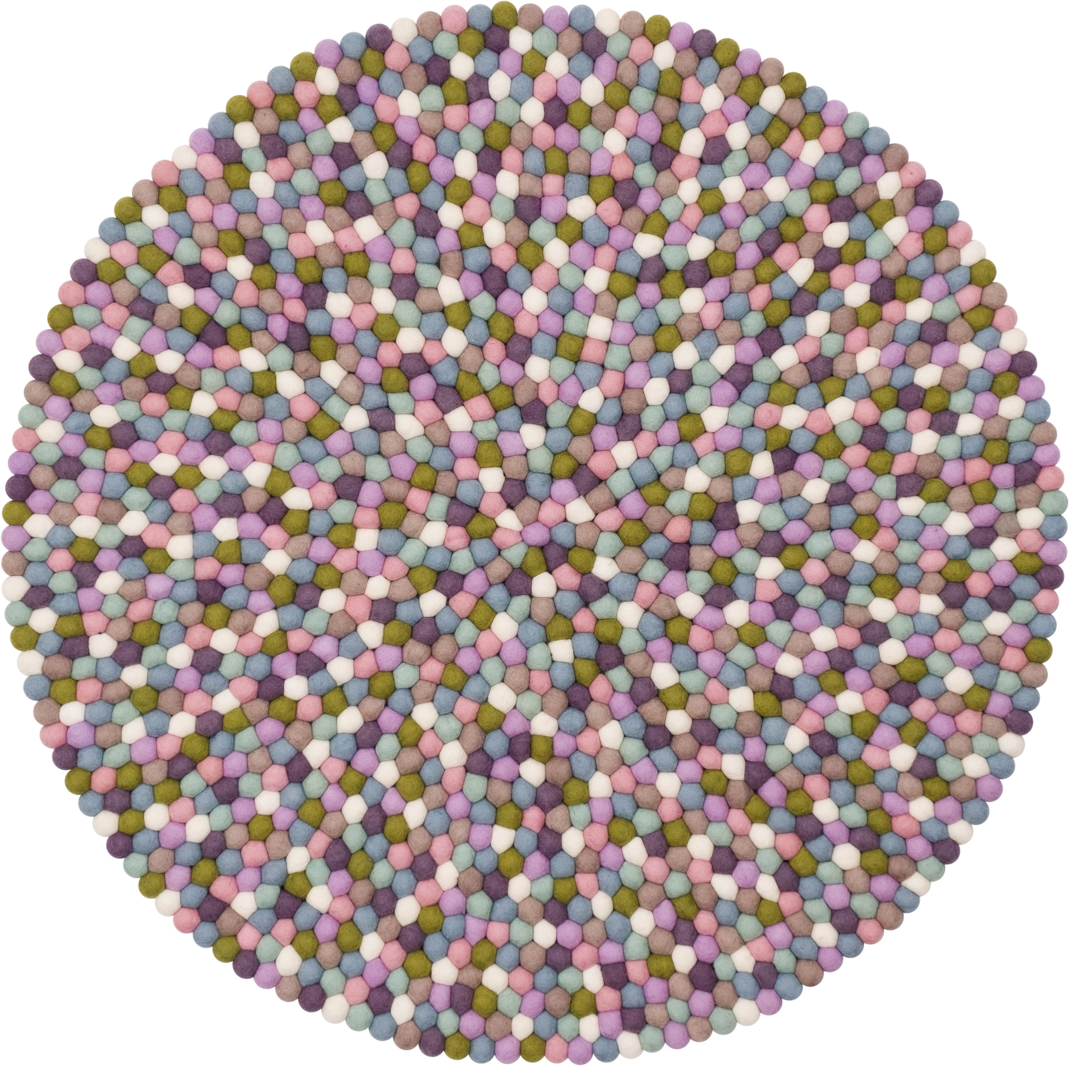 myfelt Wollteppich Greta Filzkugelteppich, 100% reine günstig online kaufen