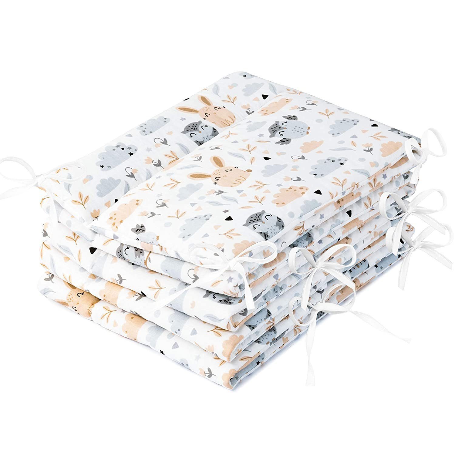 Amilian Bettnestchen Bettumrandung 360x30 cm für Babybett 120 x 60 cm geeig günstig online kaufen