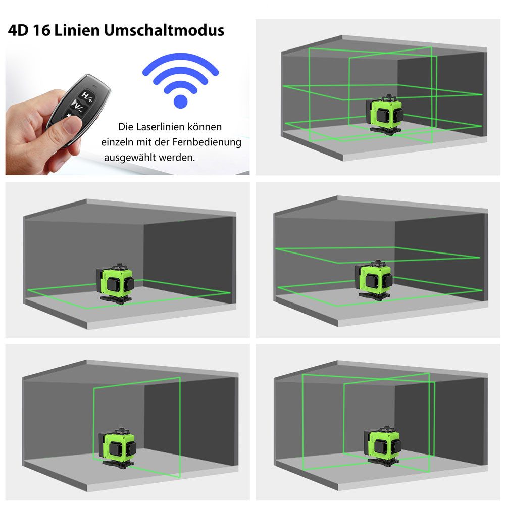 AeroAxis Wasserwaage Laserwasserwaage Selbstnivellierend, 4D 16 Linien, 4x3 günstig online kaufen