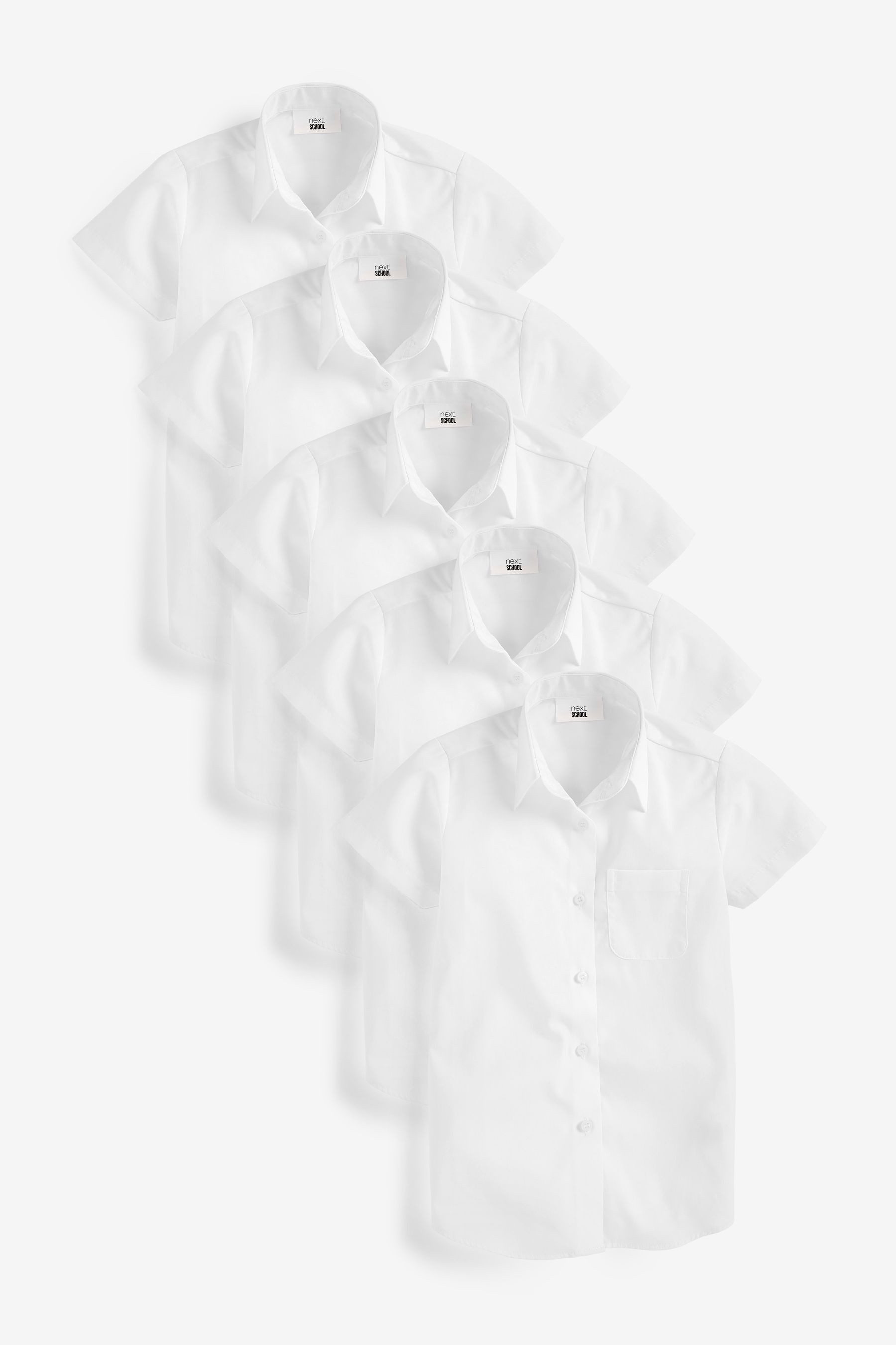 Next Kurzarmhemd Slim Fit Kurzarmhemden (3-17 Jahre) im 5er-Pack (1-tlg)
