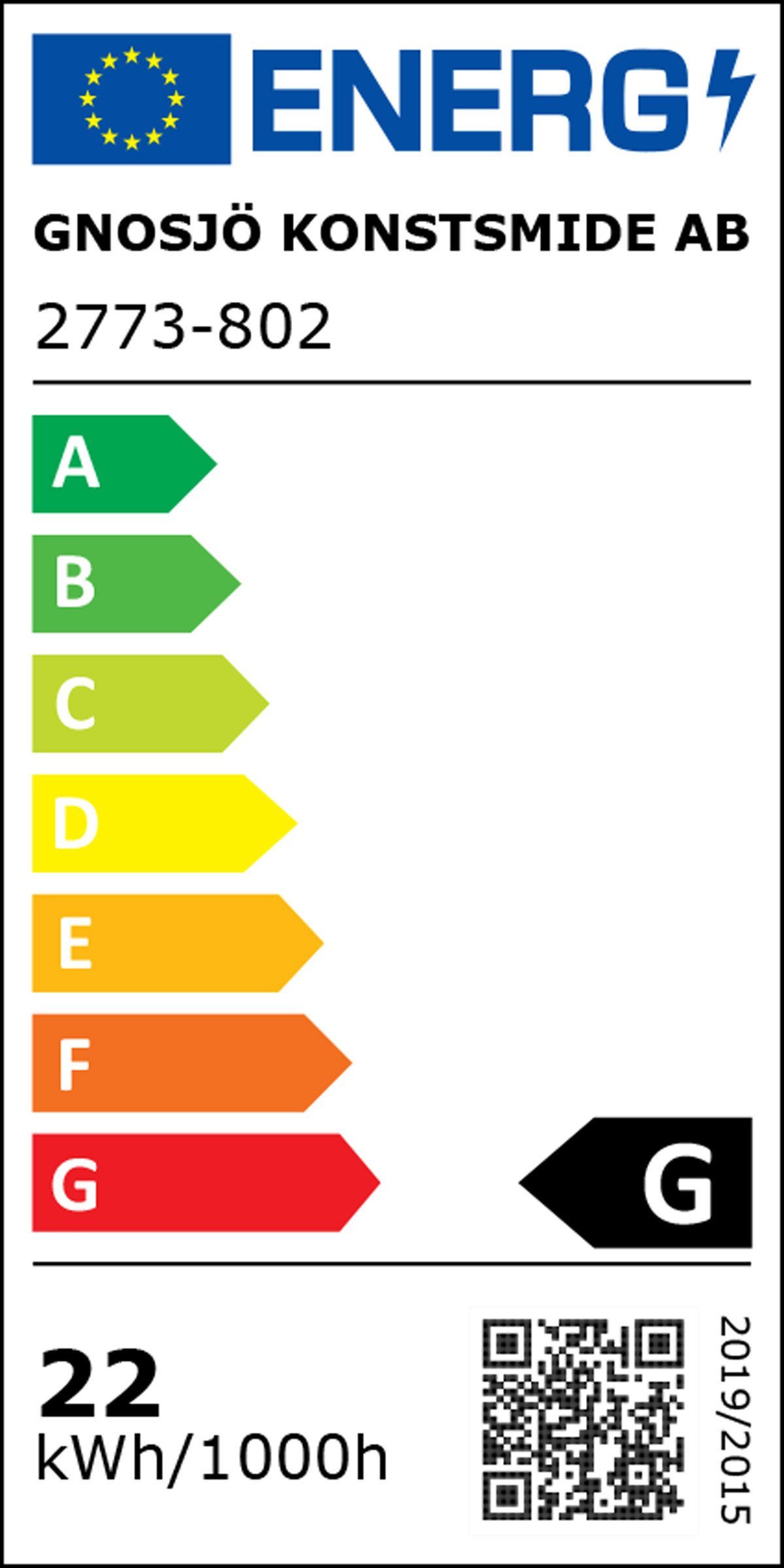 Energieeffizienzklasse: 