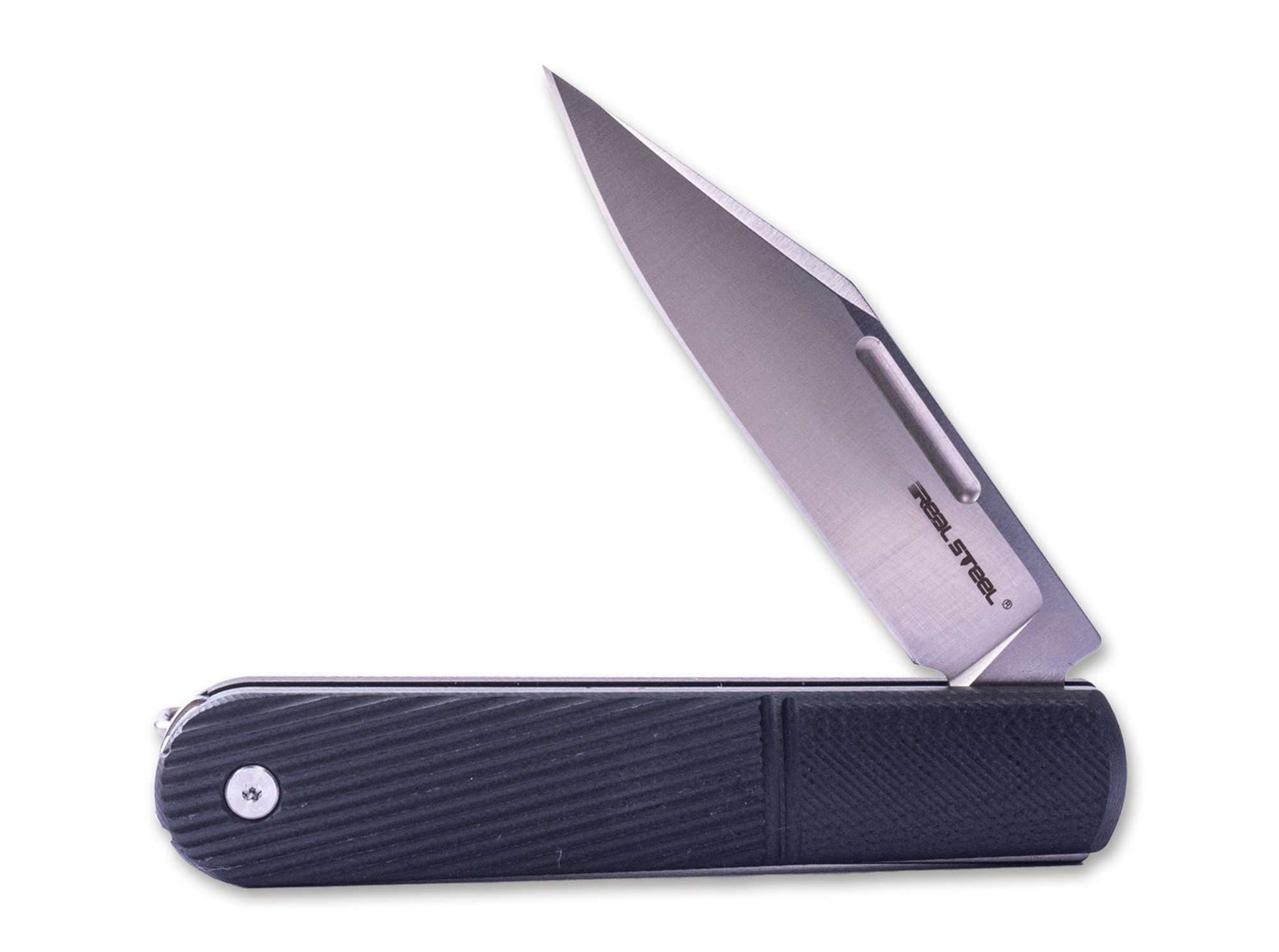 Real Steel Taschenmesser Taschenmesser Real Barlow RB5 Clippoint G10 Black