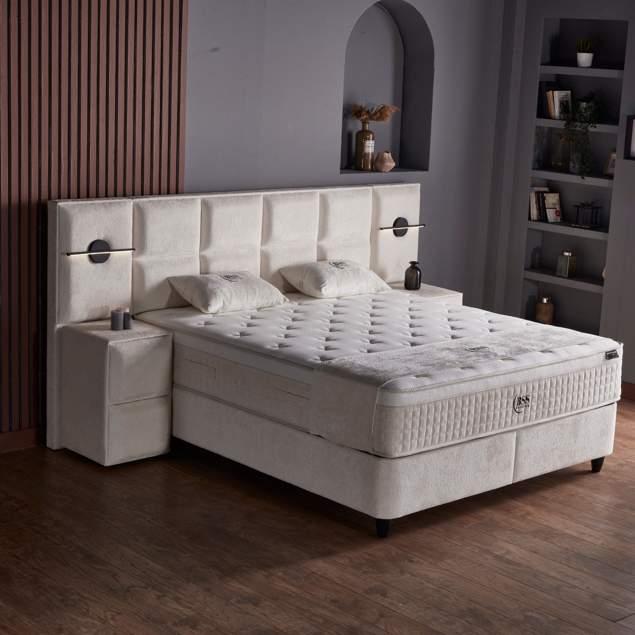 gowoll Boxspringbett mit Matratze Polsterbett Stauraumbett mit Betkasten inkl. Lieferung, inklusive Matratze