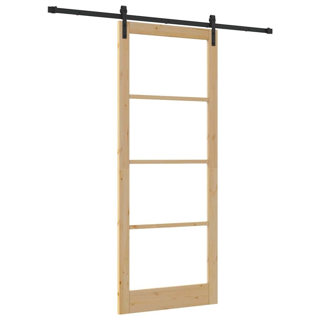vidaXL Haustür Schiebetür Sonstiges ORKDAL Braun 93 x 232 cm (1-St)