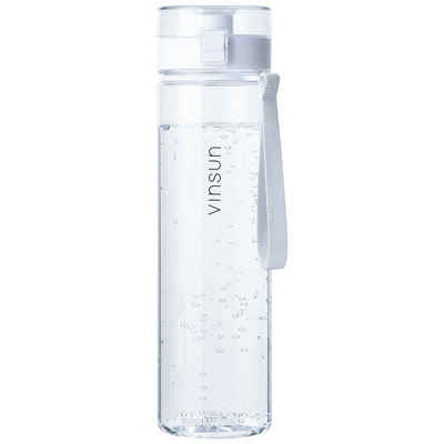 Vinsun Trinkflasche Trinkflasche 1L, Kohlensäure geeignet, auslaufsicher - Transparent, BPA frei, Geruchs- und Geschmacksneutral, Kohlensäure, auslaufsicher