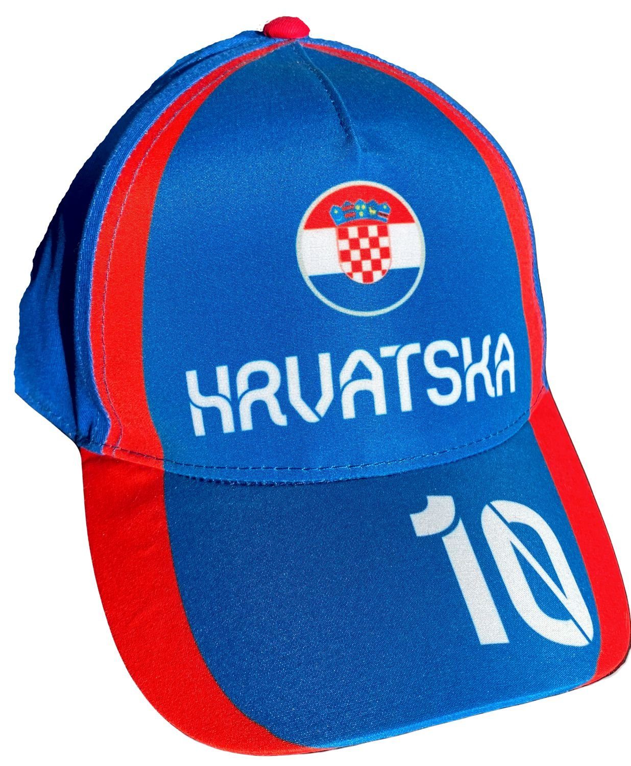 coole-fun-t-shirts Baseball Cap KROATIEN BASEBALL CAP Kinder Jungen + Mädchen Schirmmütze HRVATSKY Gr.52 54 blau und weiß