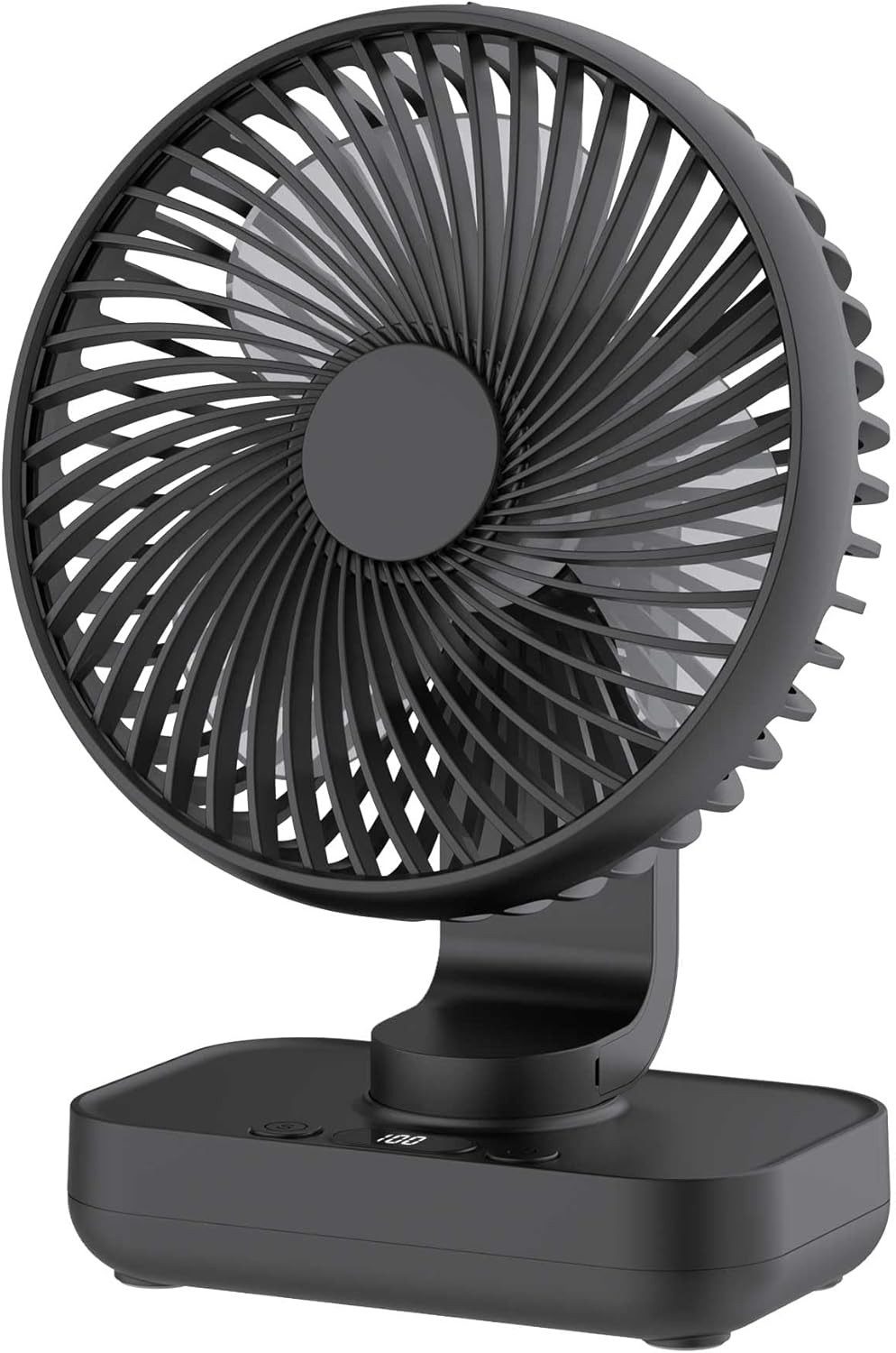FELIXLEO Akku-Ventilator Tischventilator Leise USB Akku 4000mAh Oszillierend 4 Stufen