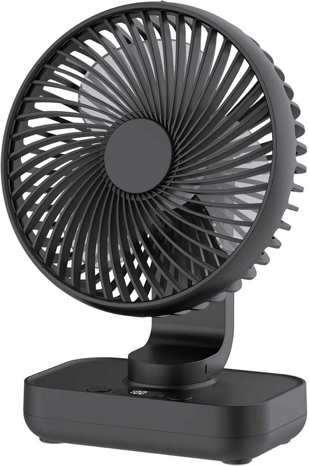 FELIXLEO Mini USB-Ventilator Tischventilator Oszillierend Akku 4000mAh USB Ventilator Leise