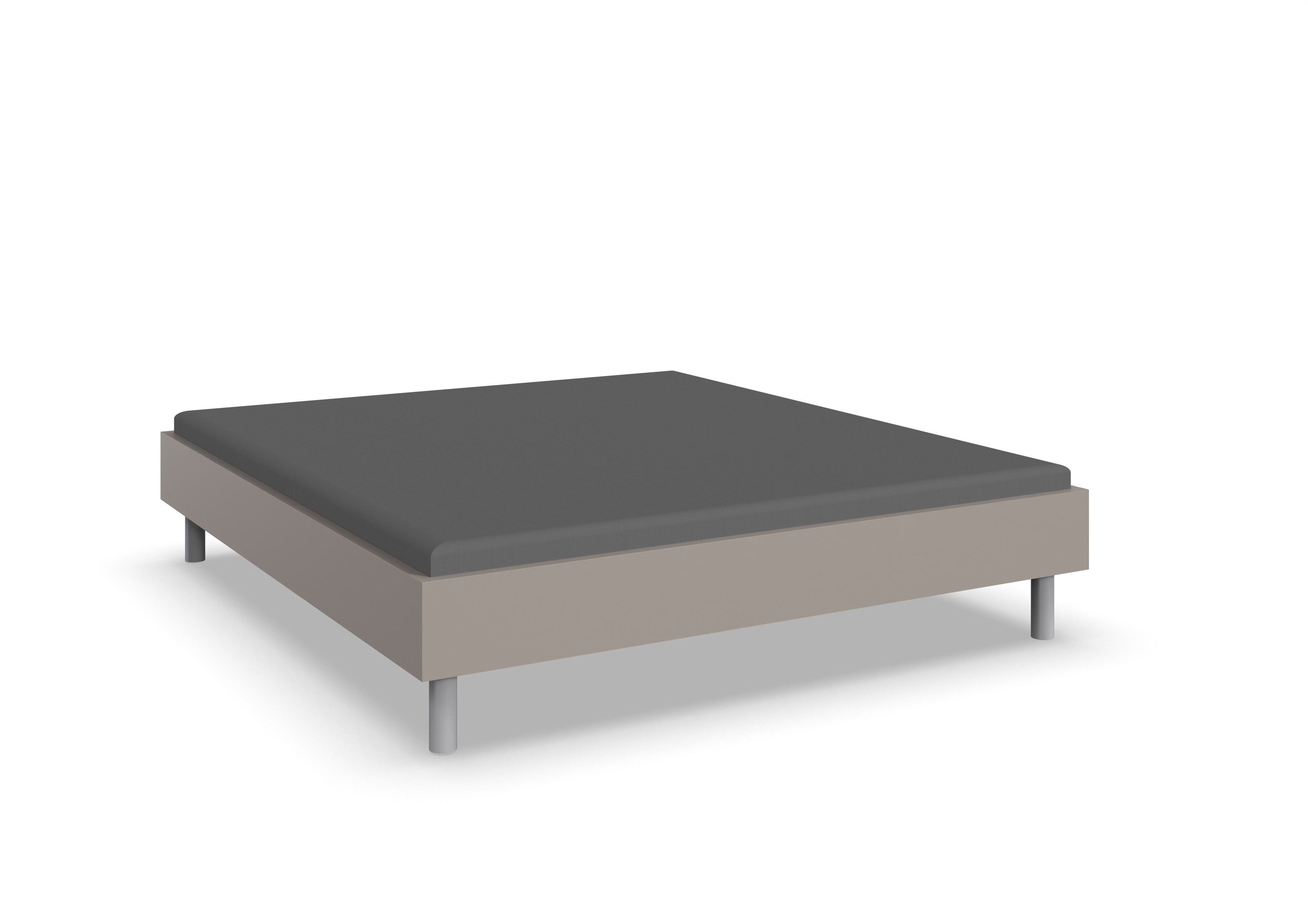 freiraum Bettgestell Easy Beds Standard, Liegefläche 180x200cm, SAHARAGRAU - 189x38x210cm (BxHxT)