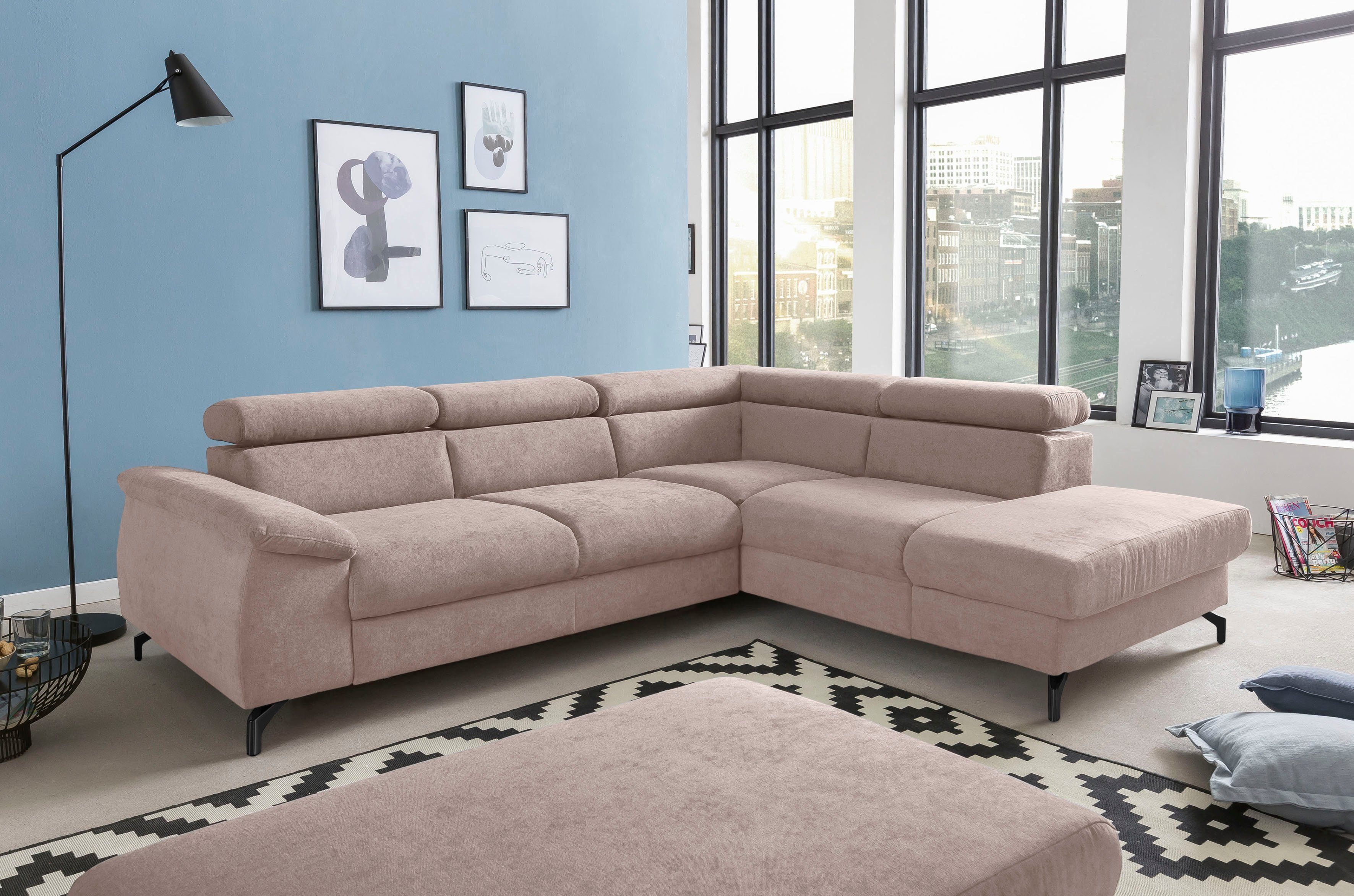 COTTA Polstergarnitur Komaris L-Form, (Set), Set bestehend aus: Ecksofa mit günstig online kaufen