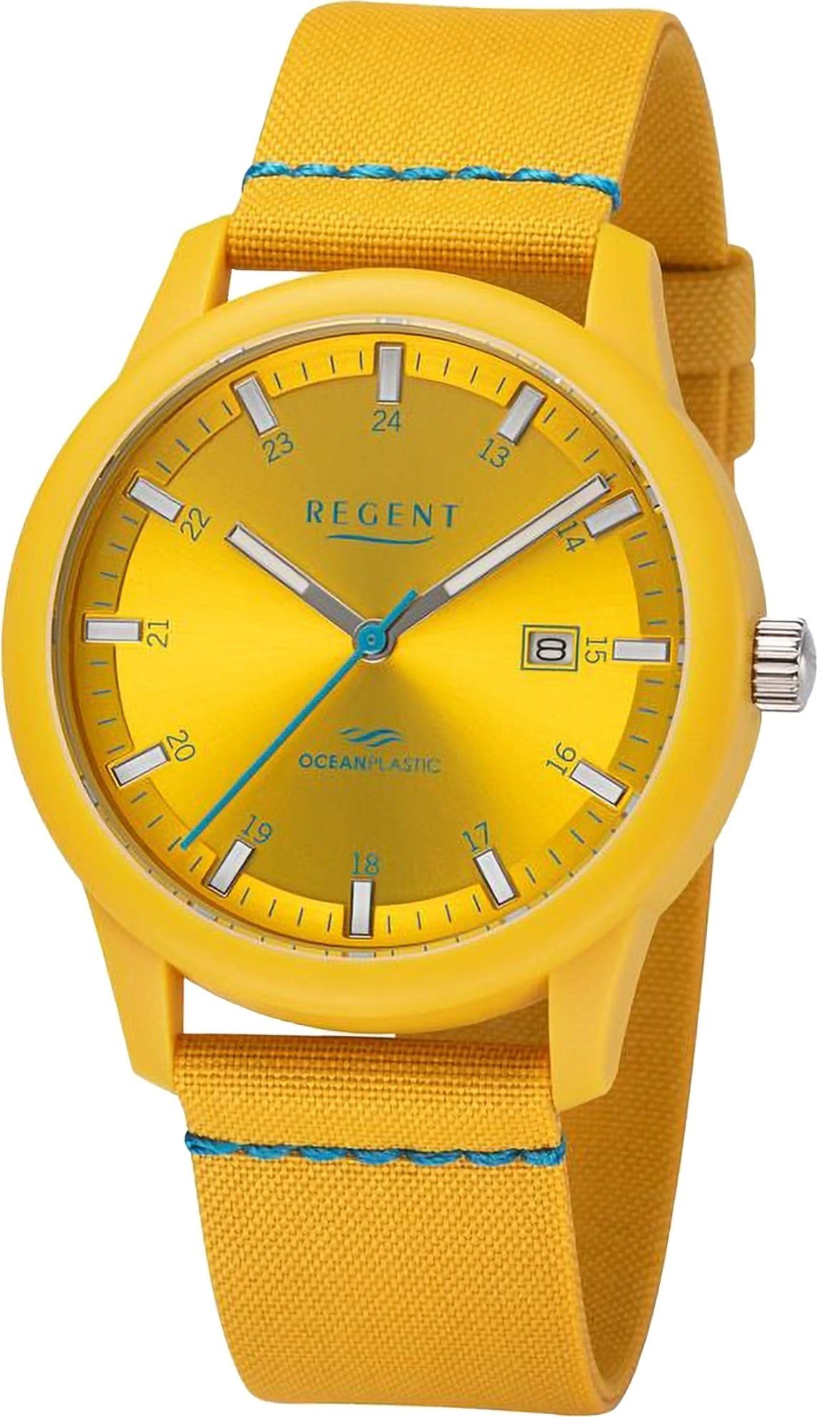 extra (ca. Regent Herren Analog, Herren Armbanduhr 40mm), rund, Quarzuhr Nylonarmband Armbanduhr Regent groß