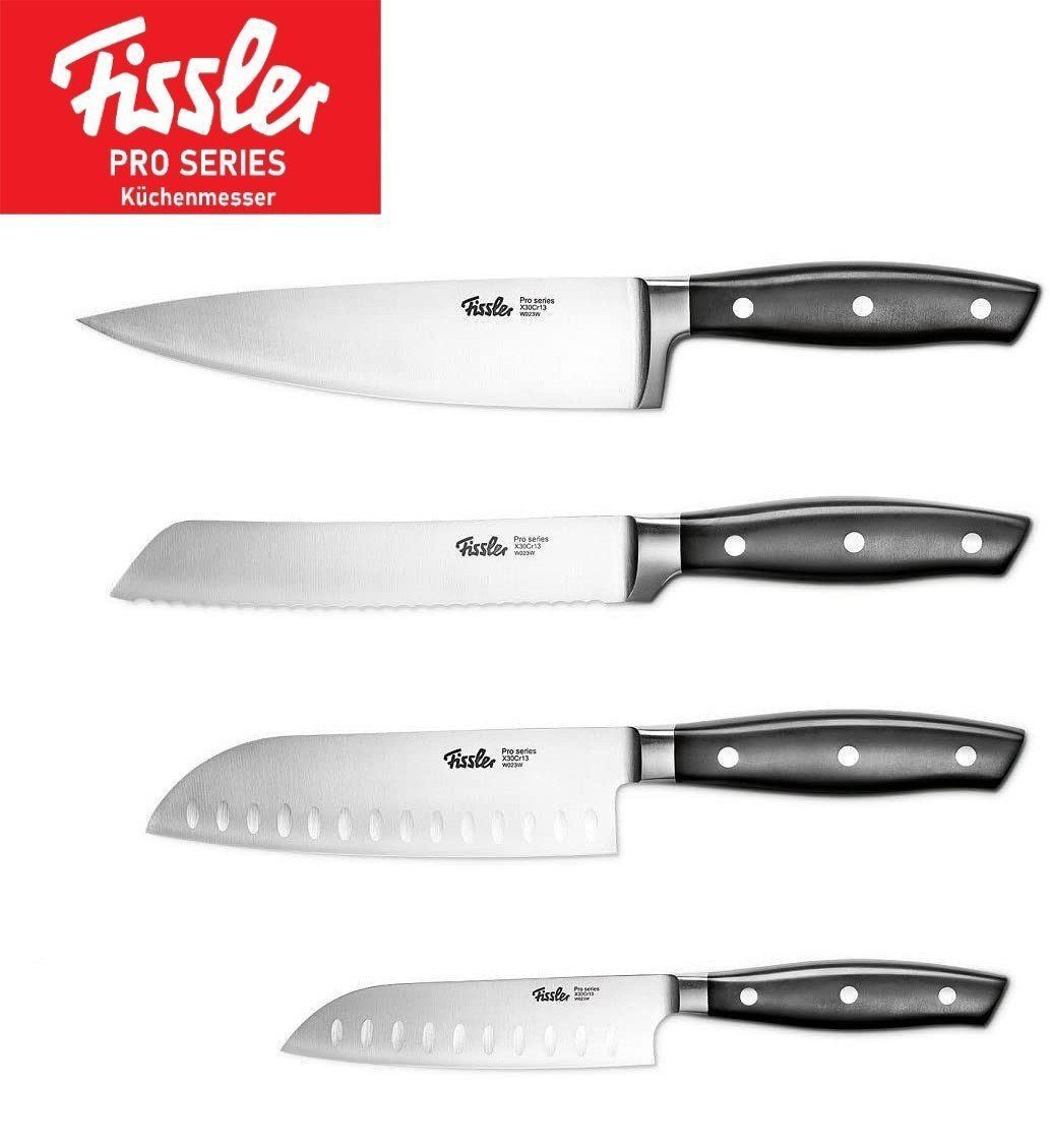 Fissler Messer-Set Profi Messer - Edelstahl Messer mit Spezialklinge, Messerset, Küchenmesser Fleischmesser, Allzweckmesser Sushi Messer