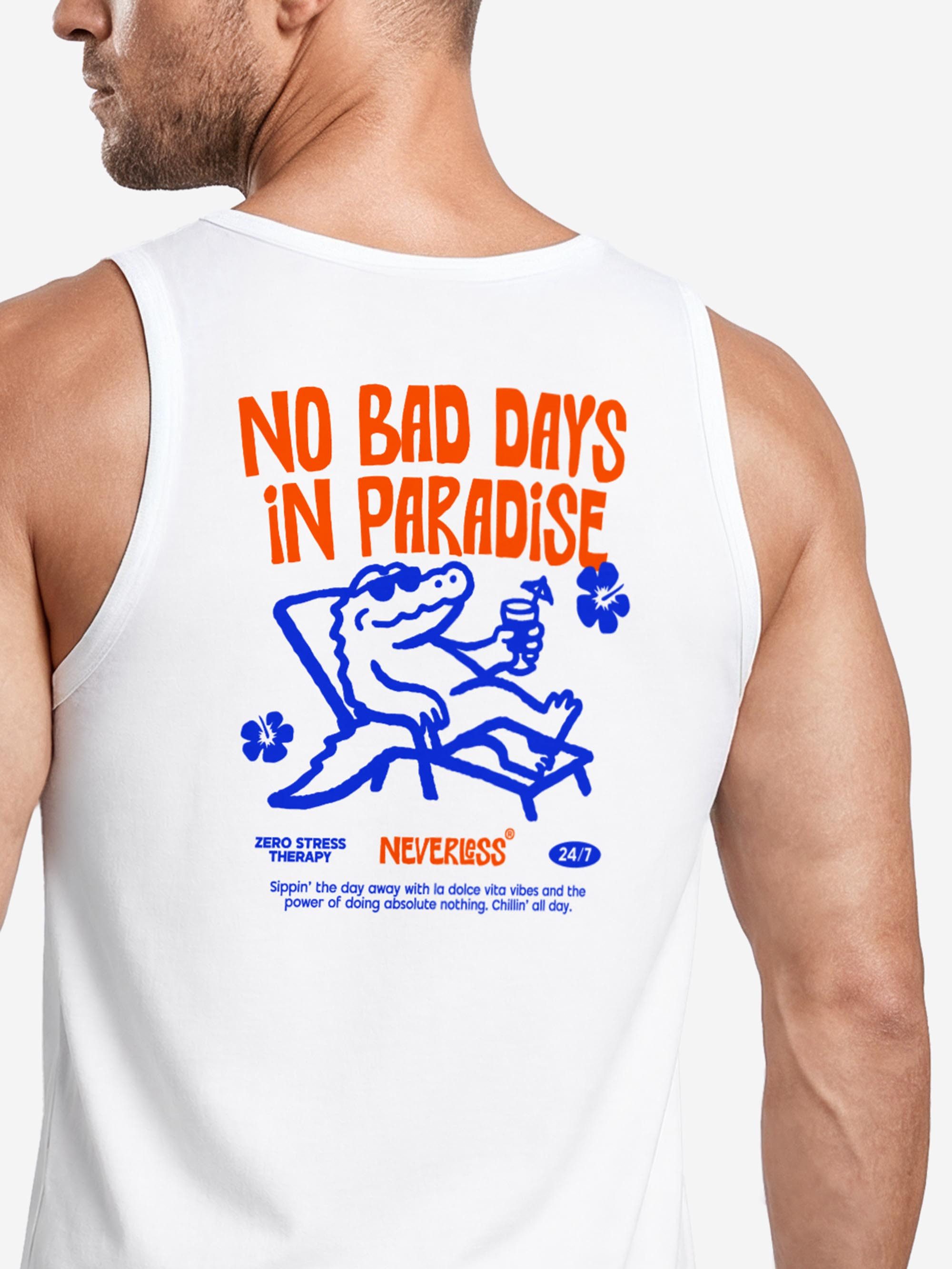 Neverless Tanktop Herren Tanktop mit Grafik-Print Rückendruck - No Bad Days - mit Print