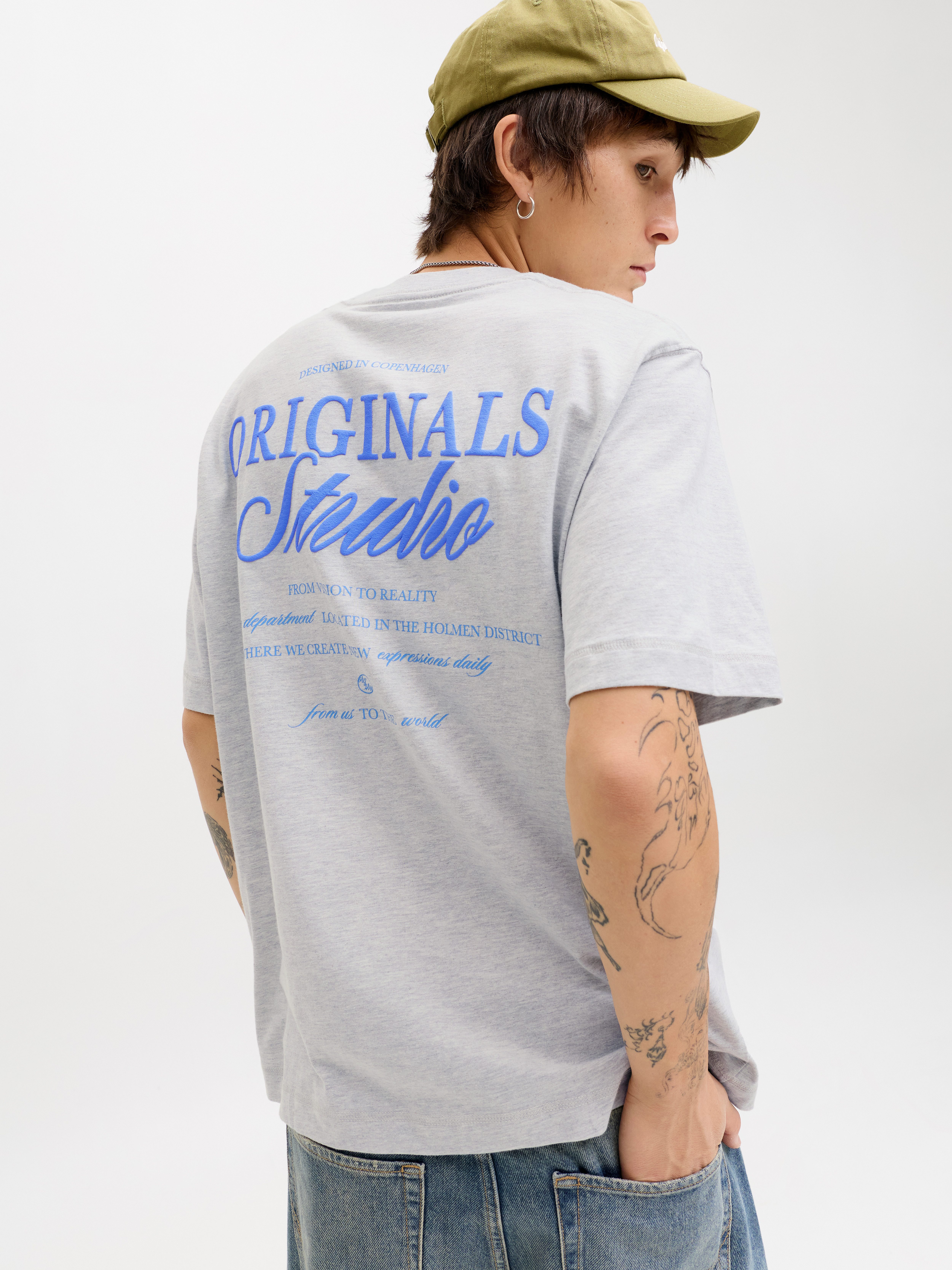 Jack & Jones Kurzarmshirt JORNORREBRO TYPO TEE SS CREW NECK NOOS Baumwolle, relaxed fit