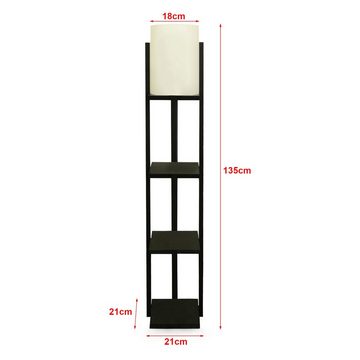 lux.pro Stehlampe, ohne Leuchtmittel, »Rotherham« Stehleuchte 1 x E27 Schwarz / Creme