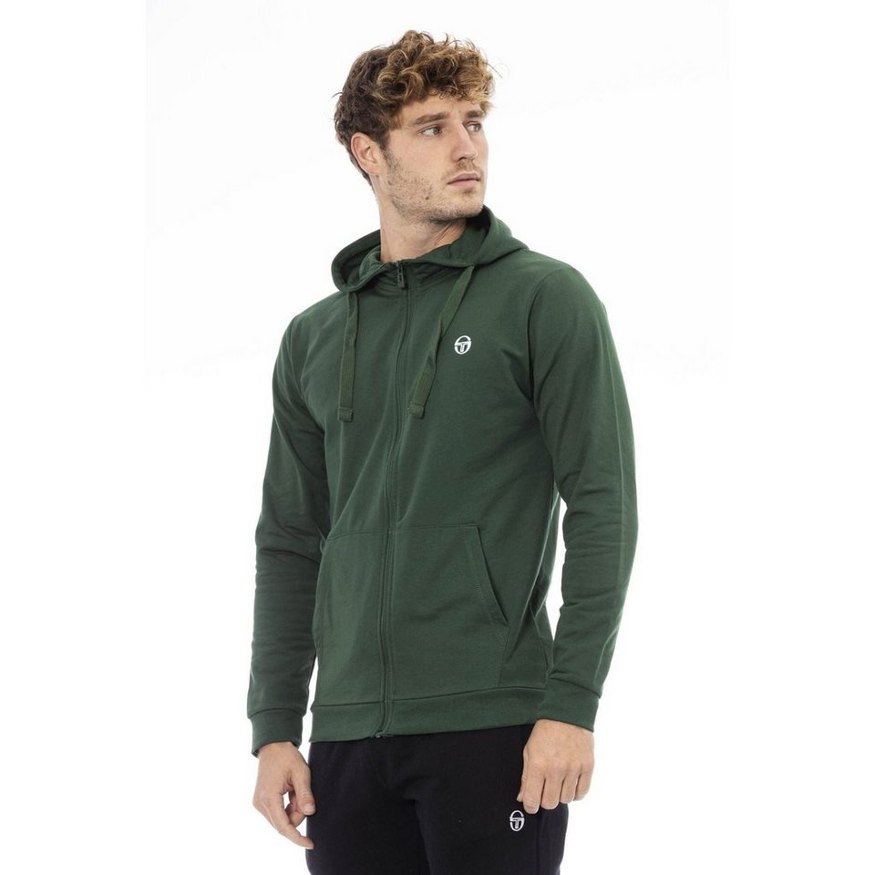 Sergio Tacchini Sweatshirt Herren Hoodie Sweatjacket Praktischer  Zipper-Verschluss, Markantes Logo-Detail auf Sweatshirt, Hochwertiges  Material 65% Baumwolle