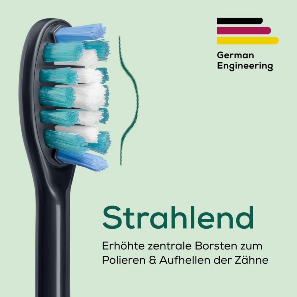 BEURER Aufsteckbürsten SC Bürstenköpfe mit Indikatorborsten Premium White, 4 Stück, Schalltechnologie für schonende und gründliche Zahnpflege