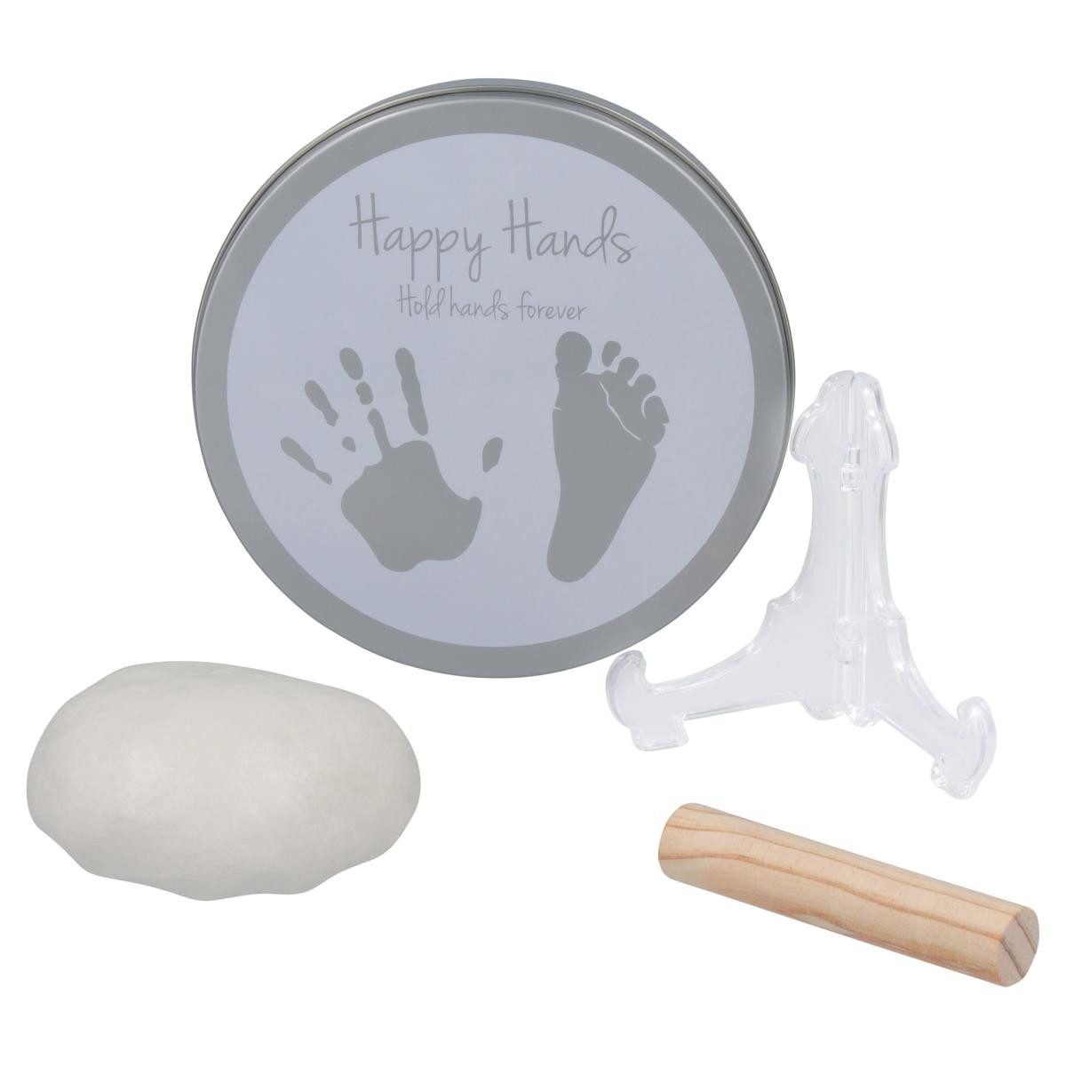 Dooky Handabdruck-Set Happy Hands 2D Runde Dose