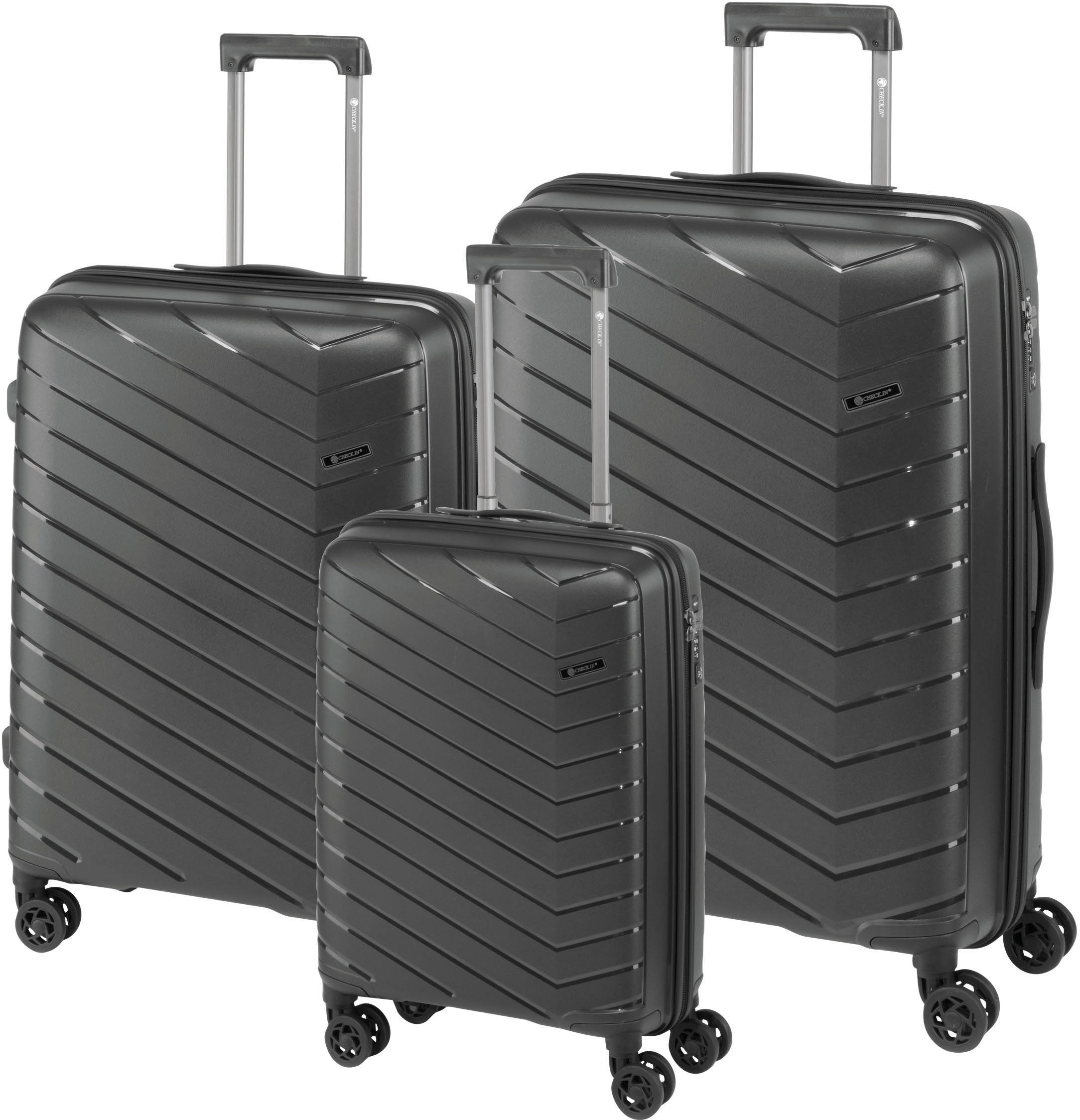 Rollen, (Set, tlg) schwarz Trolleyset CHECK.IN® Orlando, 3 4