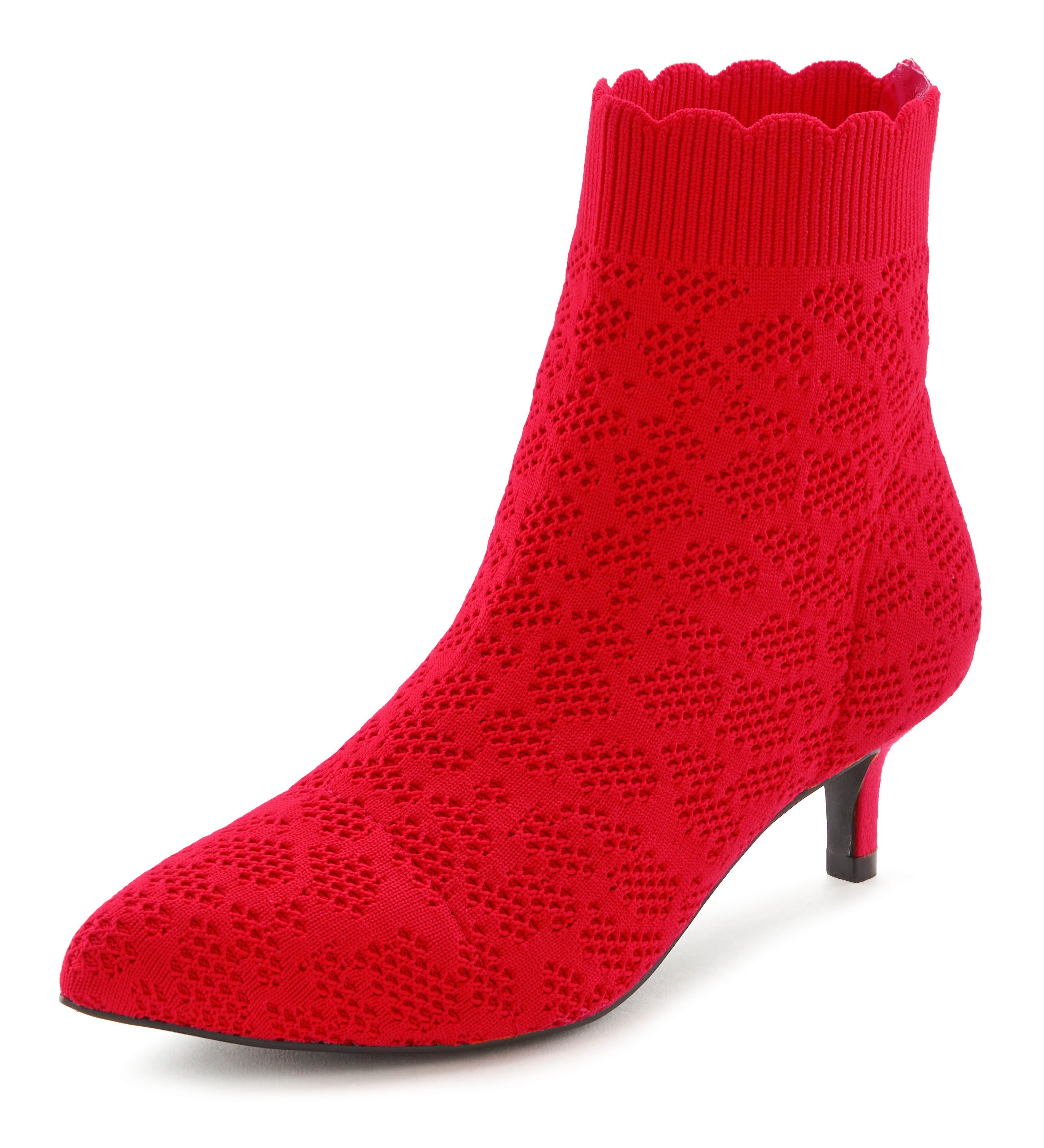 LASCANA Sock Boot, High Heel Stiefelette, Stiefel, Ankleboots aus elegant elastischer Spitze