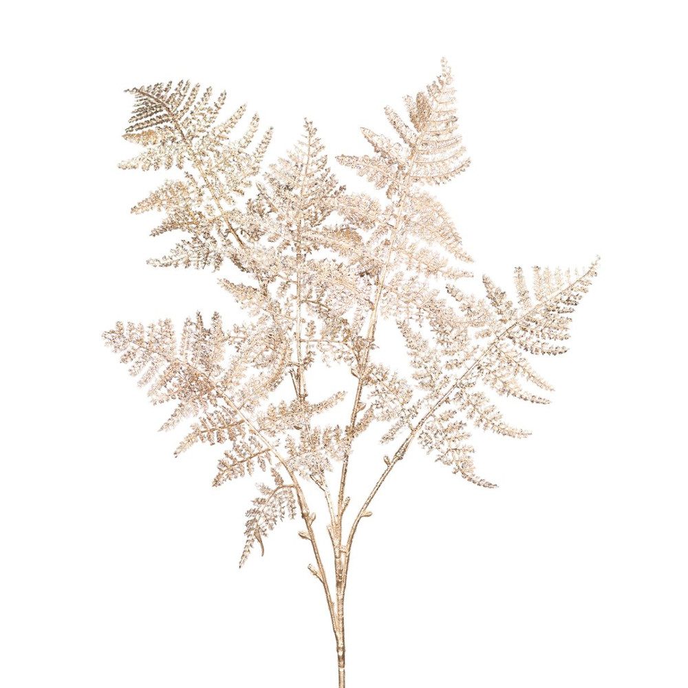 Kunstblume Dekozweig - Farnzweig - gold, DPI