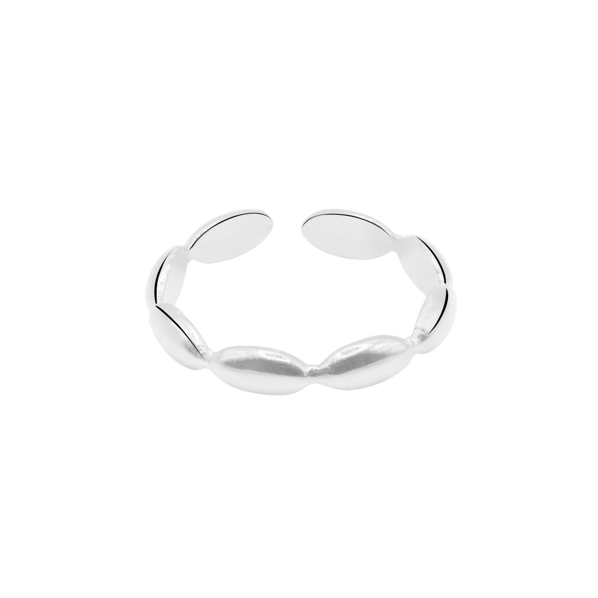 Fingerring Elaria silberfarben poliert