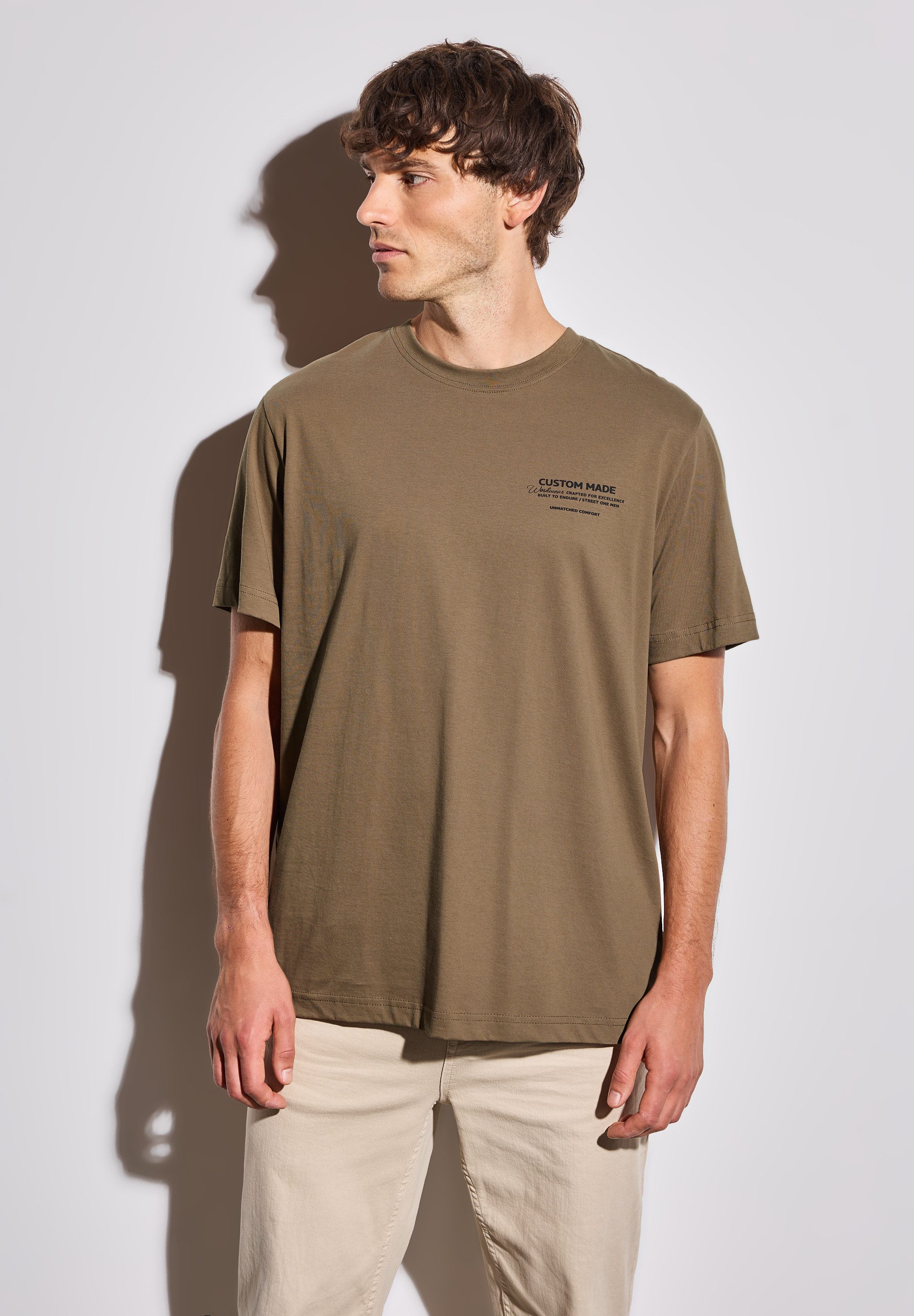 STREET ONE MEN T-Shirt aus reiner Baumwolle günstig online kaufen