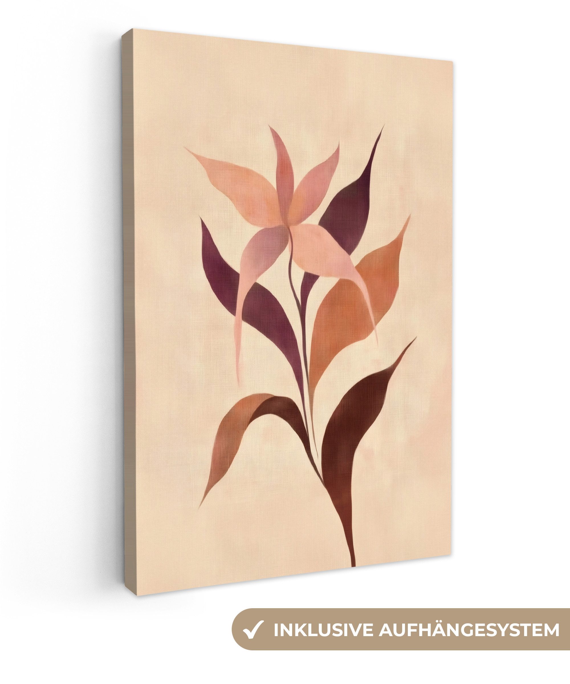OneMillionCanvasses® Leinwandbild Minimalistisch - Blume - günstig online kaufen