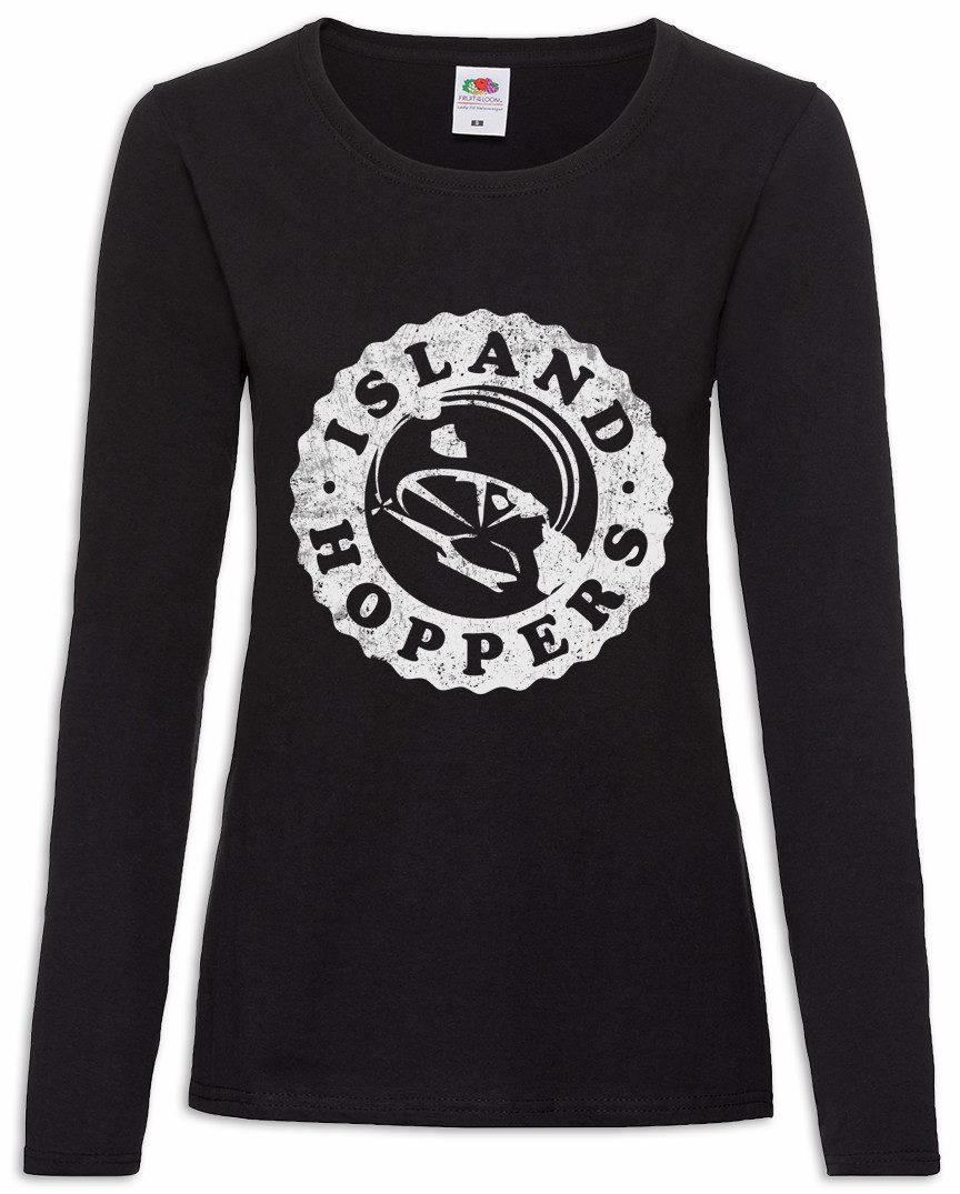 Langarmshirt Island Hoppers Logo Damen Langarmshirt Tom Tv Selleck Hawaii Magnum TV