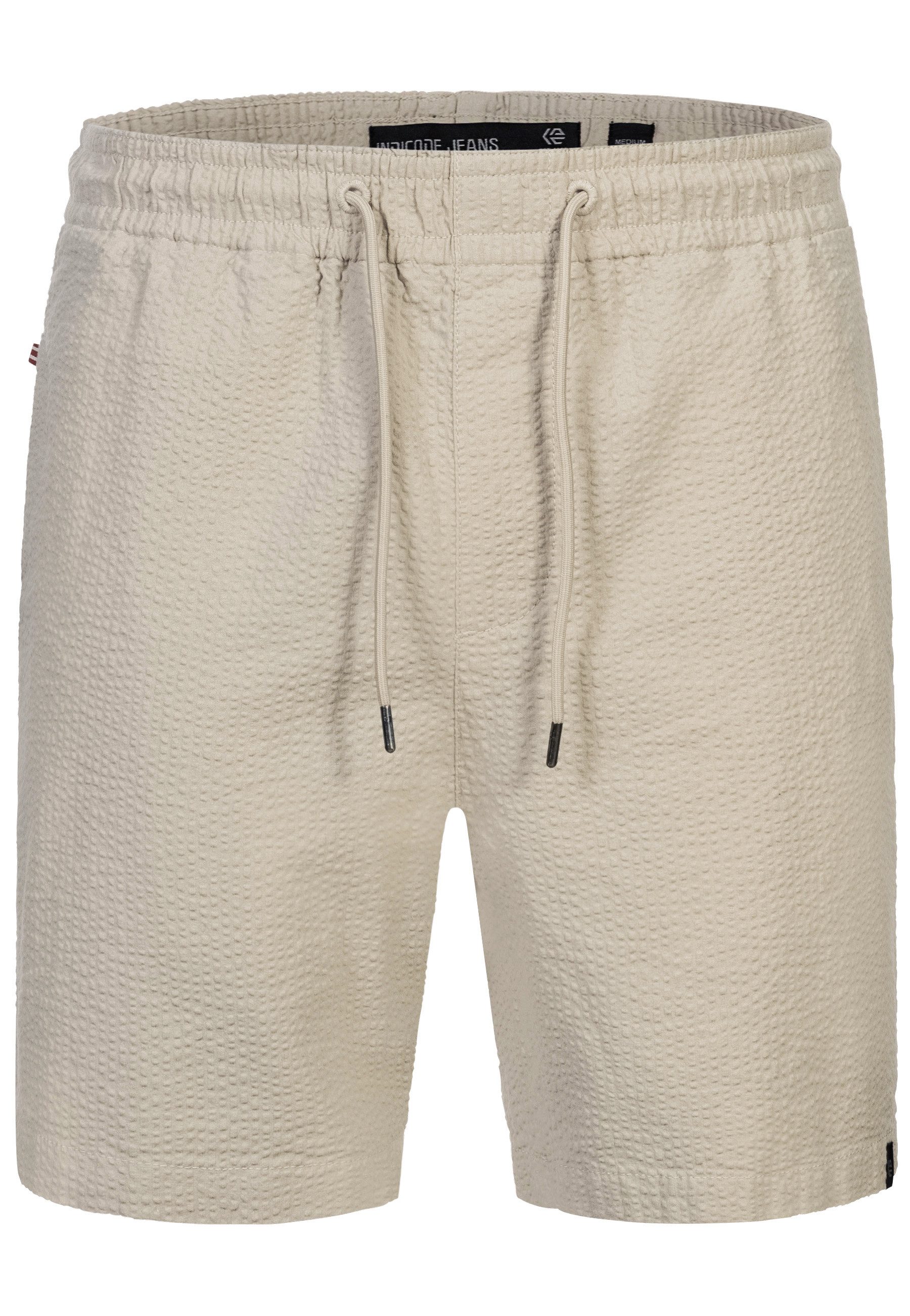 Indicode Chinoshorts INAlizzo aus Seersucker-Material für günstig online kaufen