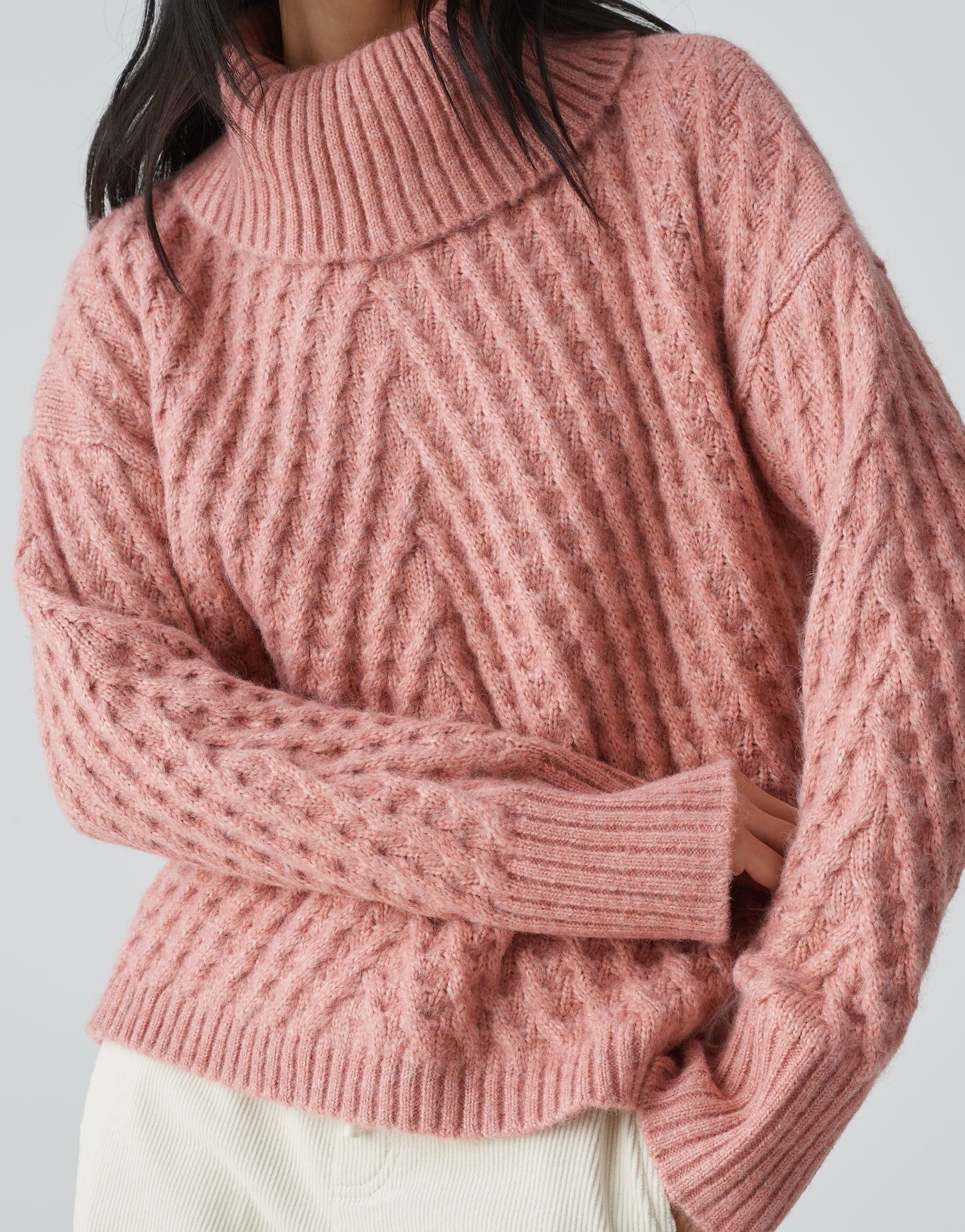 OPUS Strickpullover Grobstrickpullover PLINEA Regular mit Wolle