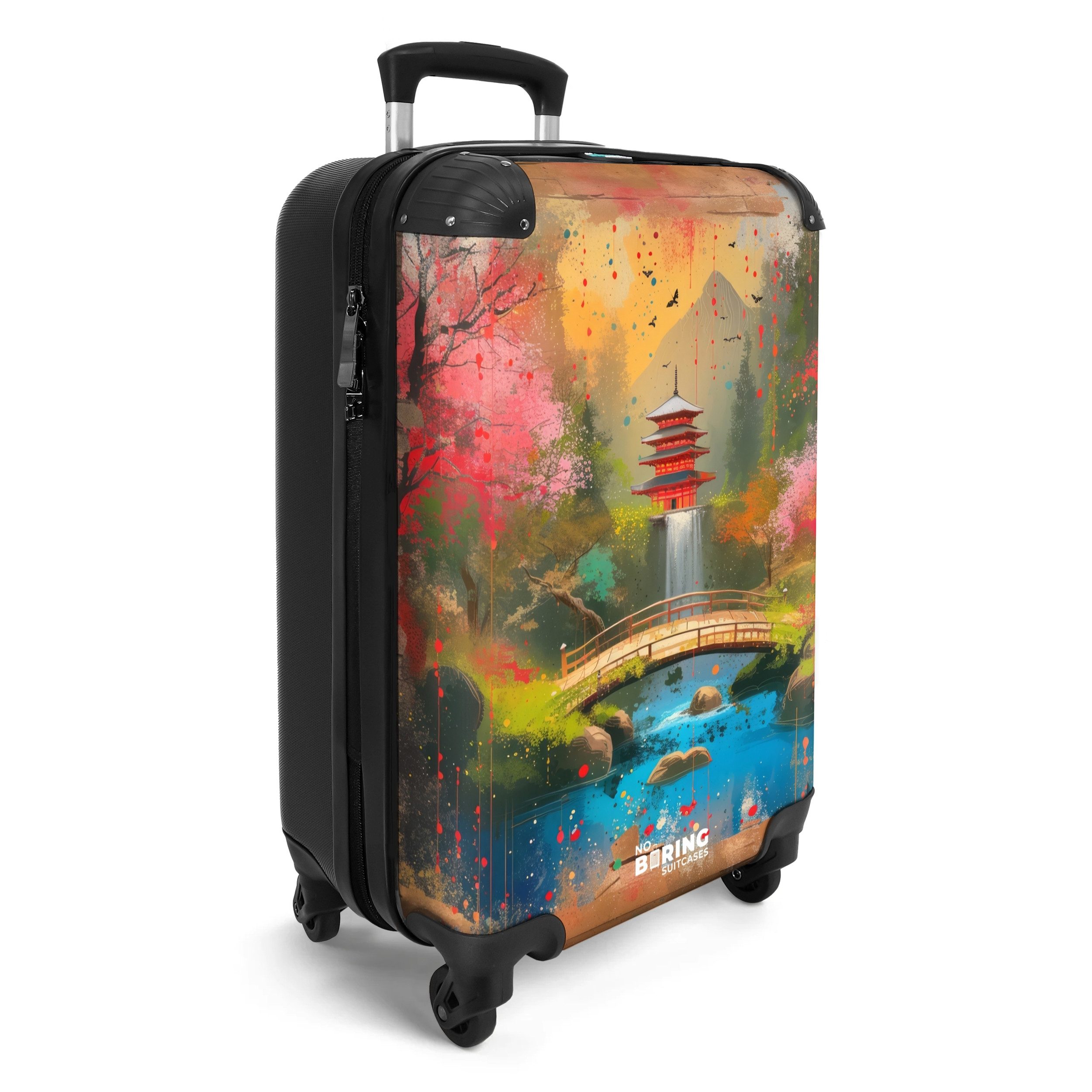 NoBoringSuitcases.com© Hartschalen-Trolley Japanischer Garten im Graffiti-S günstig online kaufen