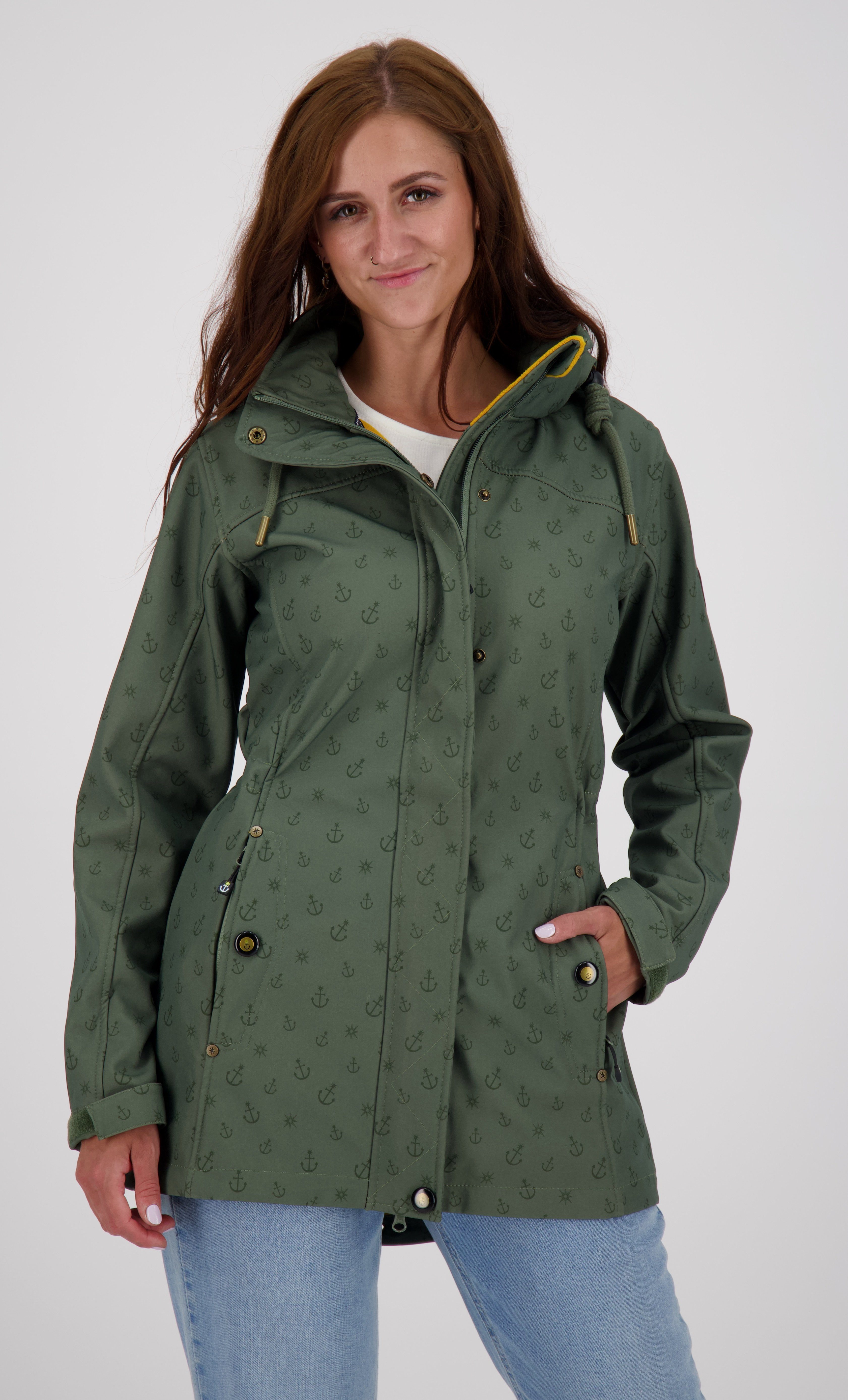 ankerglut Softshellmantel #ankerglutschein CS II WOMEN auch in Großen Größen erhältlich, mit abnehmbarer Kapuze