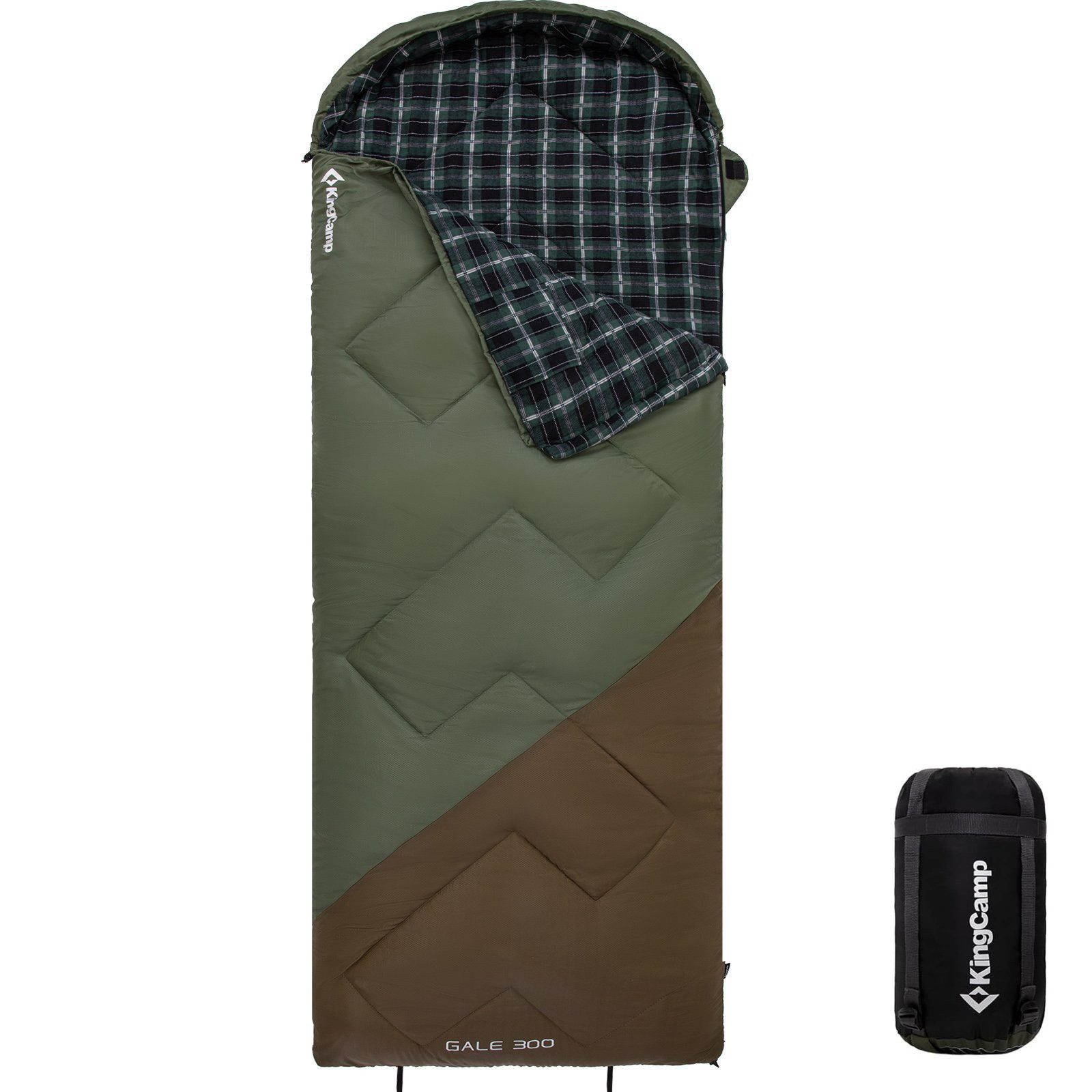 KingCamp Schlafsack Deckenschlafsack Gale 300 Schlafsack XL - Lang Bre