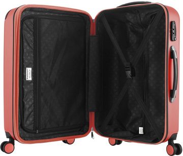 Hauptstadtkoffer Hartschalen-Trolley Spree, 65 cm, korall, 4 Rollen, Hartschalen-Koffer Koffer mittel groß Reisegepäck TSA Schloss