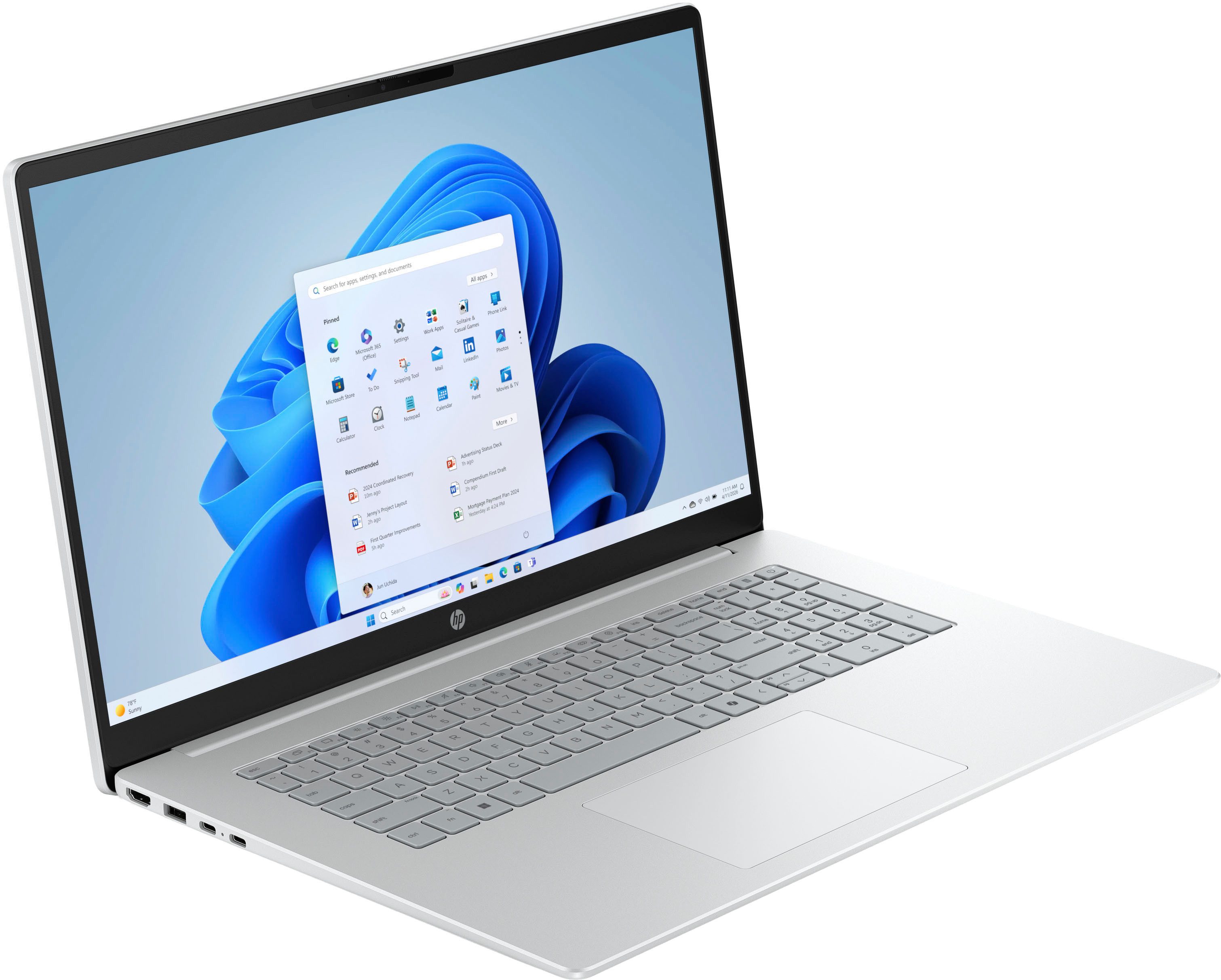 HP OmniBook 3 17-dk0254ng Notebook (43,9 cm/17,3 Zoll, Intel Core 5 120U, Intel Graphics, 8 GB, 512 GB SSD)