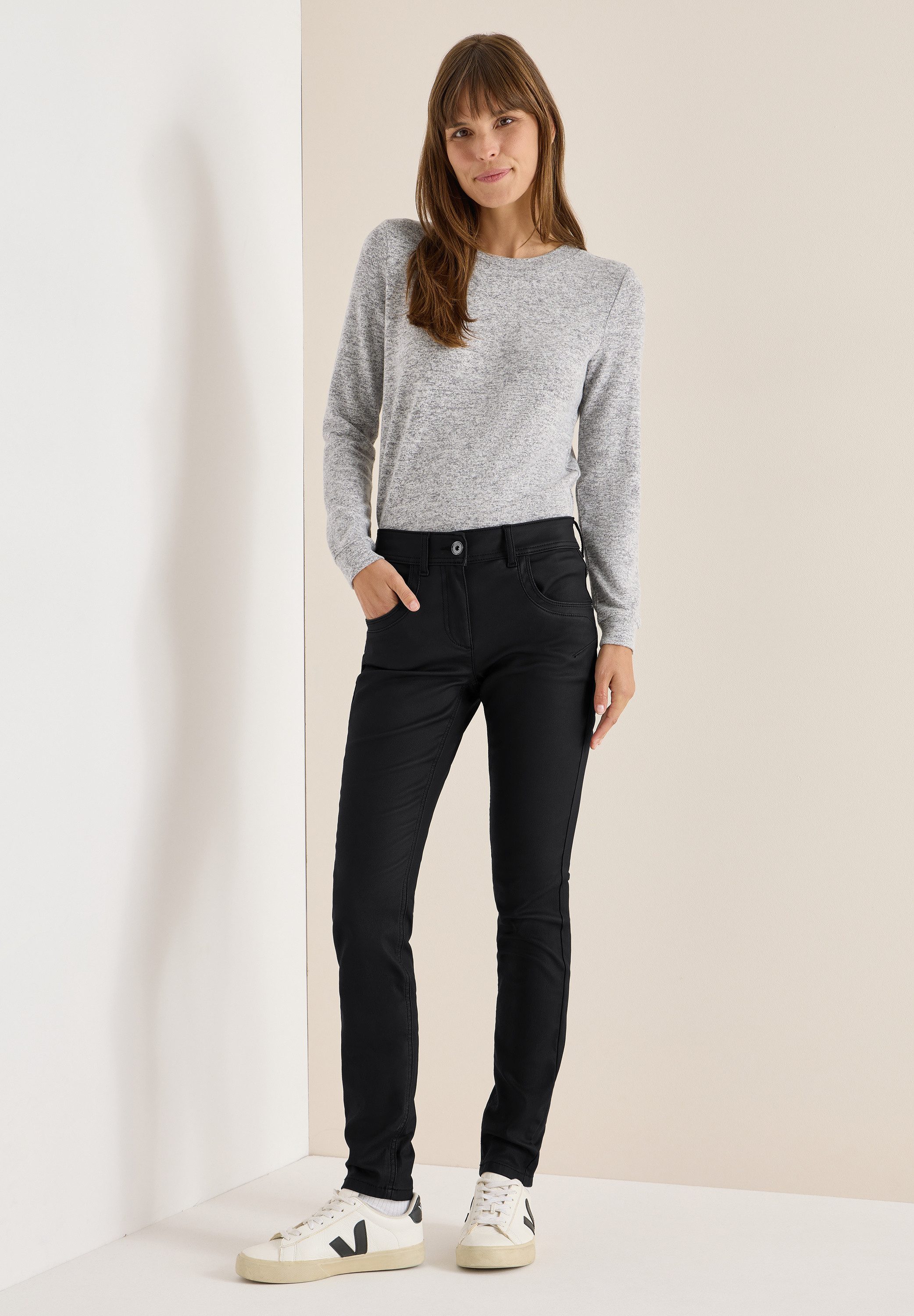 CECIL Lederimitathose 5-Pocket-Style