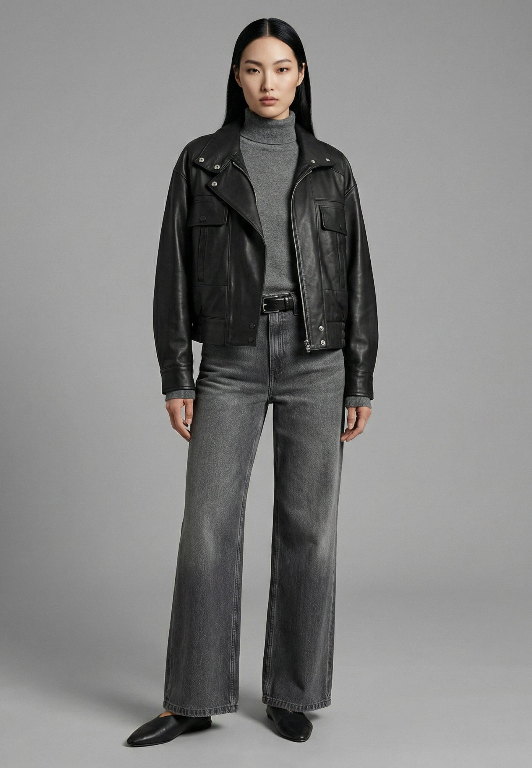 RICANO Lederjacke Sonja Handgefertigt aus hochwertigem Lamm Nappa Leder