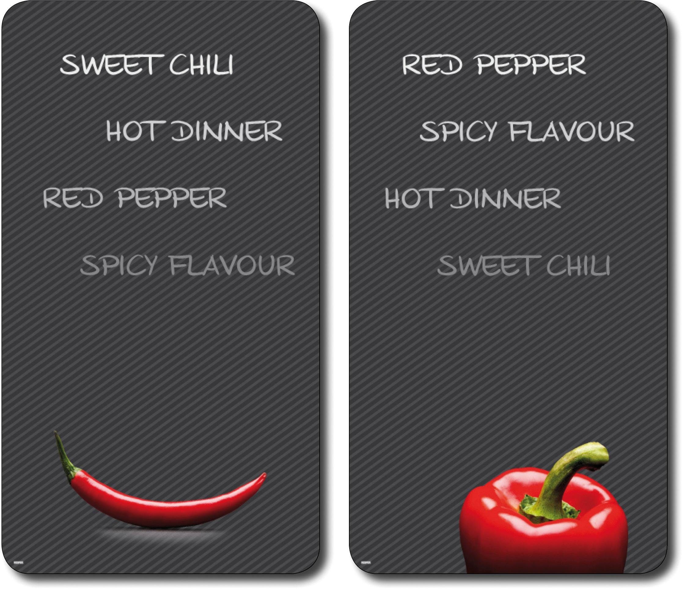 Schneide- und Abdeckplatte Paprika und Chili