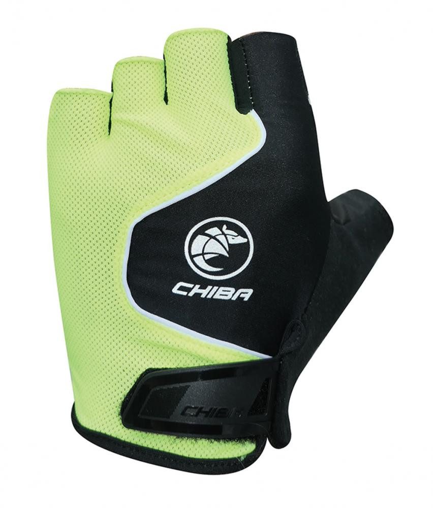 Fahrradhandschuhe CHIBA Cool Air - Radhandschuhe neongelb XS, atmungsaktiv mit Gelpolste