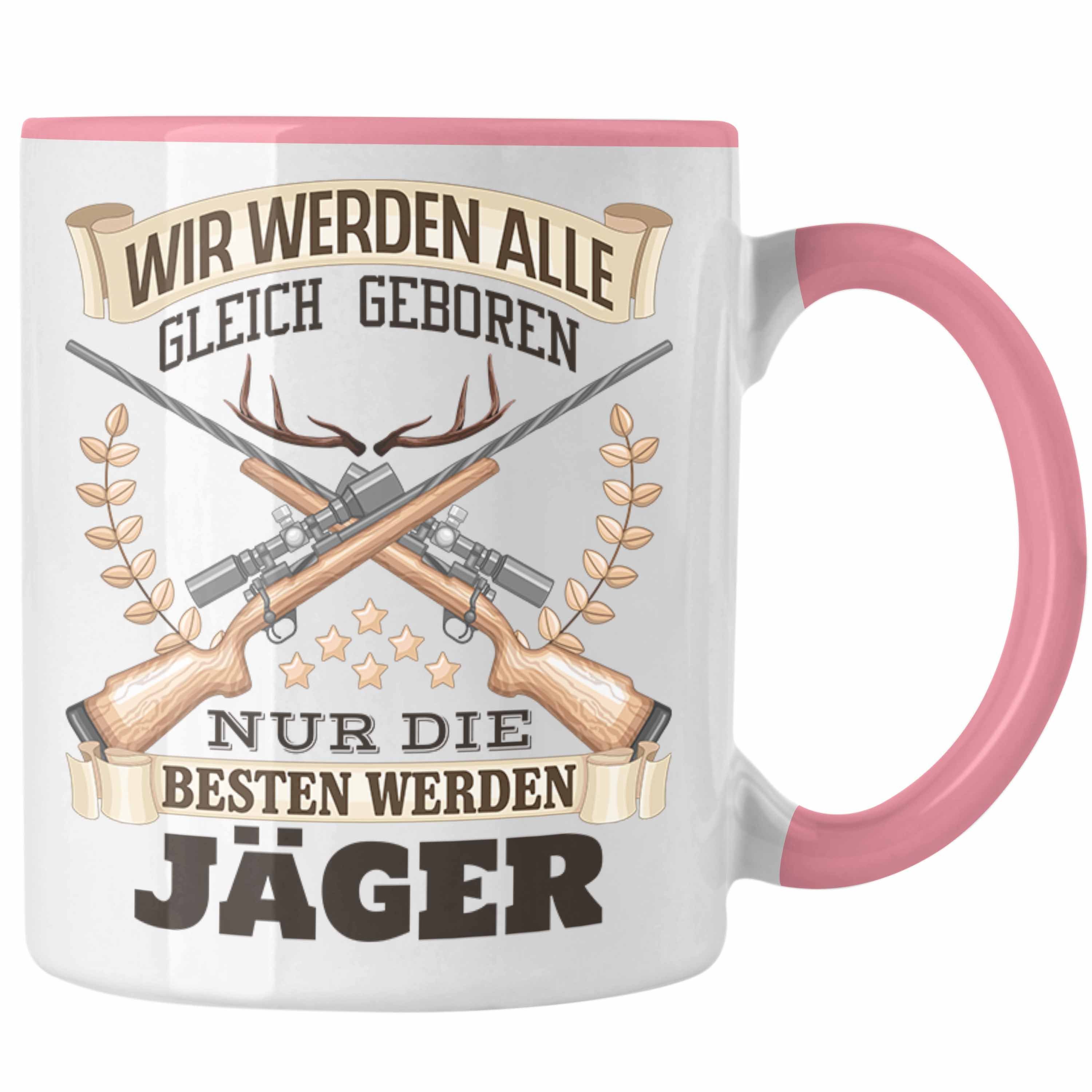 Tasse Bester Tasse Jagd Jäger Geschenk Rosa Spruch Trendation Jäger
