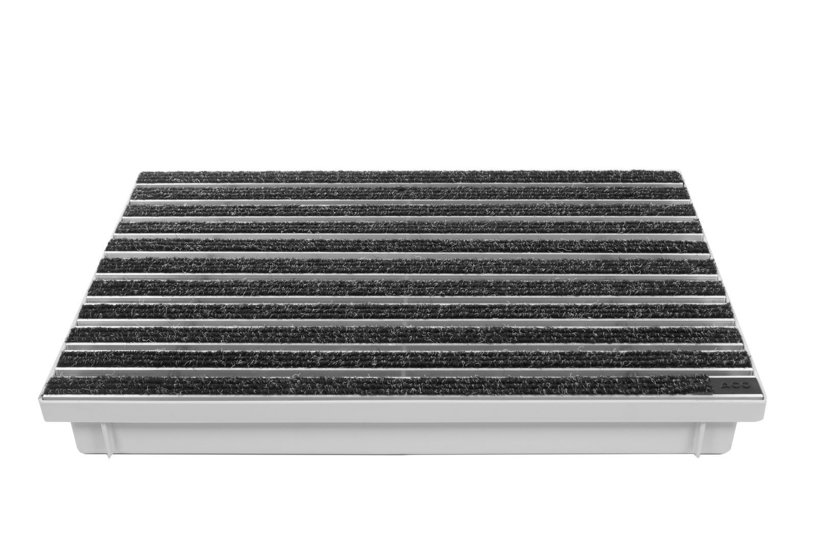 ACO Severin Ahlmann GmbH & Co. KG Fußmatte Eingangsmatte + Bodenwanne Vario Kunststoff, Rips Anthrazit, rechteckig, Höhe: 75 mm, Größe: 600x400mm, geeignet für den Innen- und Außenbereich