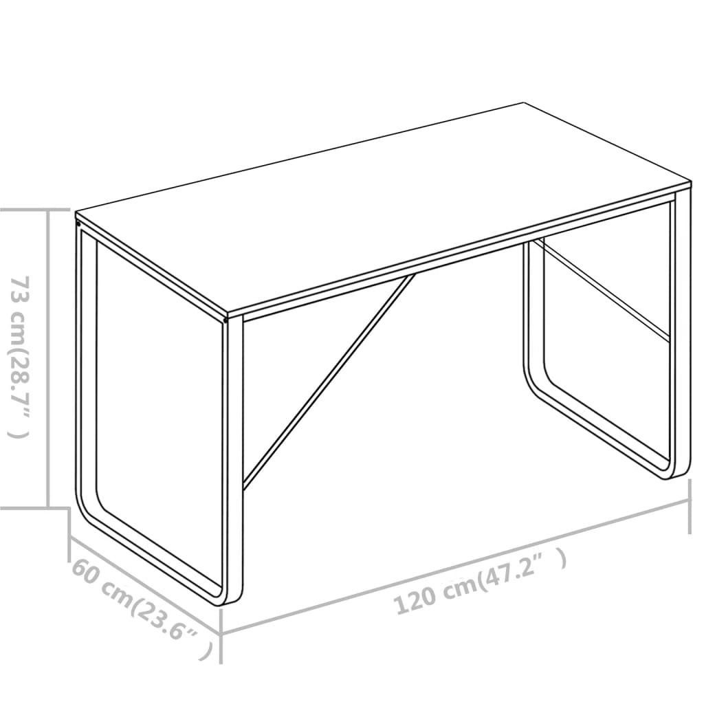 Weiß Computertisch 120x60x73 vidaXL | Weiß cm Weiß Schreibtisch