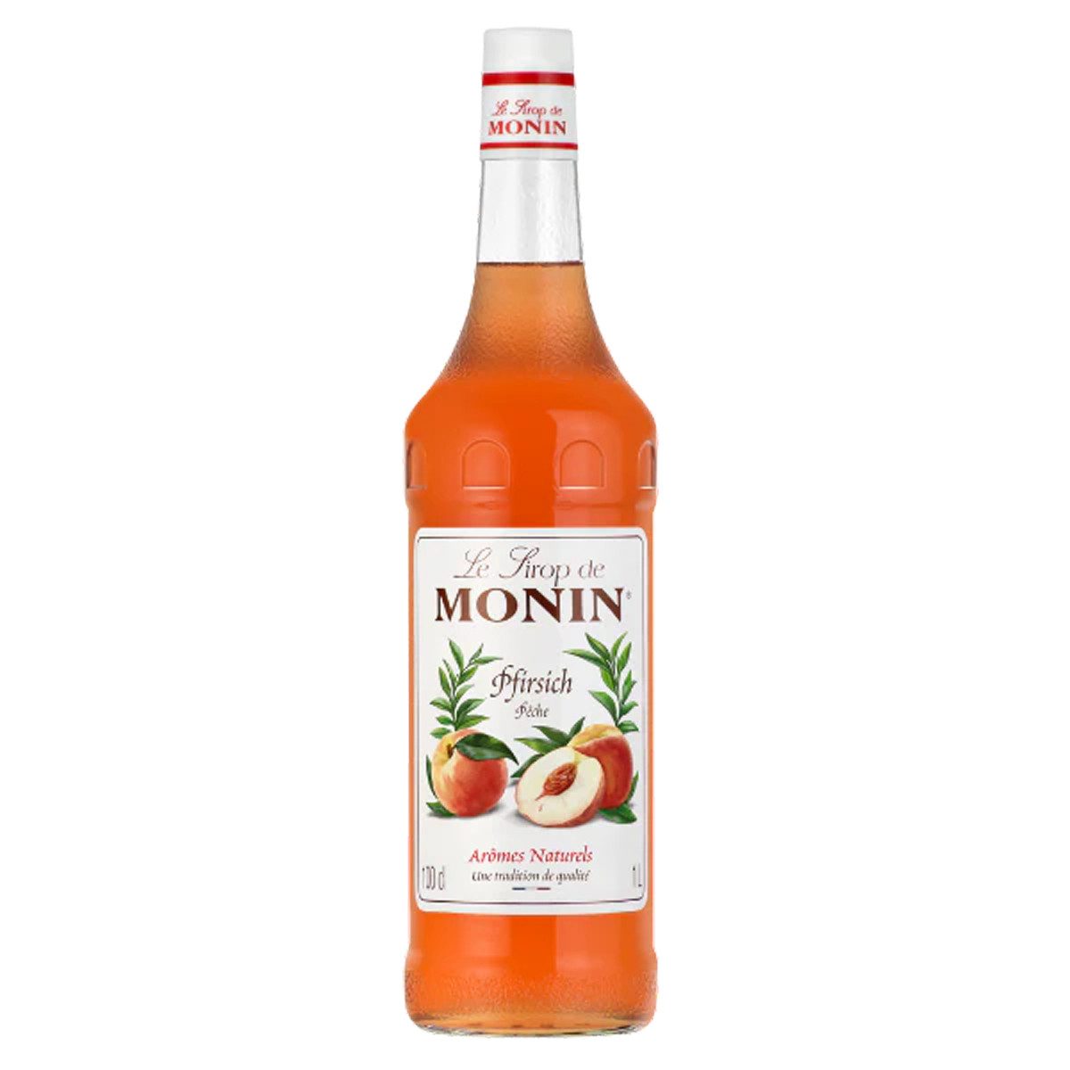 MONIN Getränke-Sirup, Monin Pfirsich Sirup natuerliches Aroma fruchtig fein lecker 1000 ml
